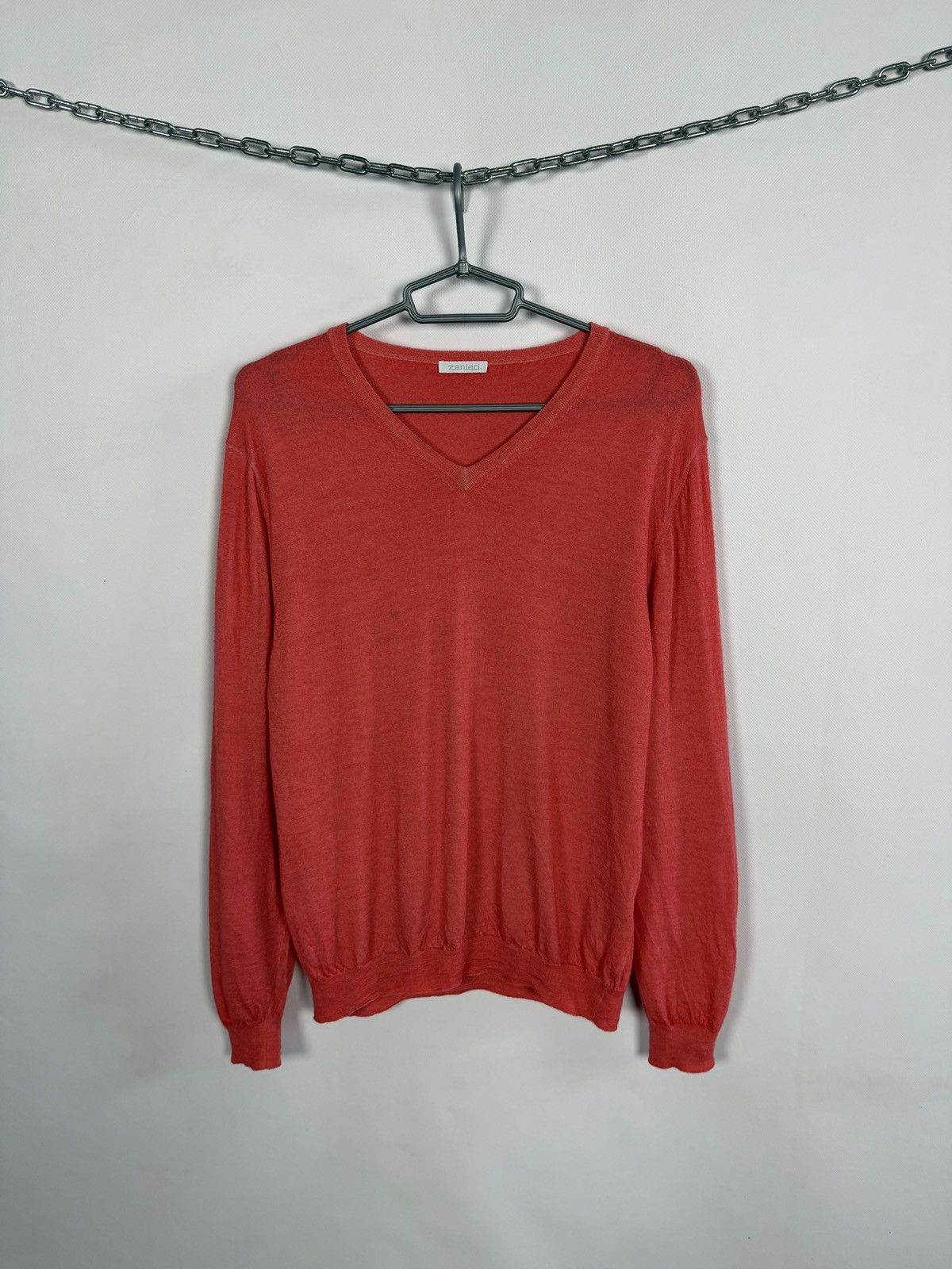 Zanieri Zanieri V-Neck Sweater Wool Cashemere Pullover Italy Sz M/50 Size US M / EU 48-50 / 2 - 1 Thumbnail