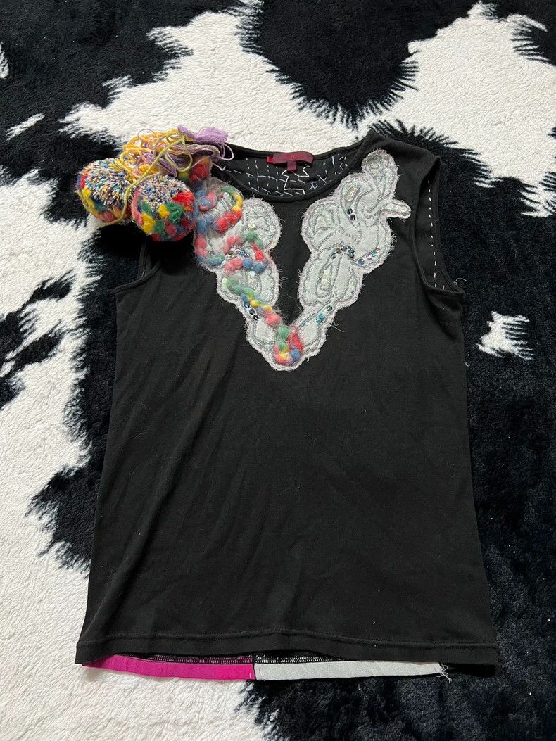 Kenzo KENZO Bright patch appliqué pom-pom vest Size S / US 4 / IT 40 - 4 Thumbnail