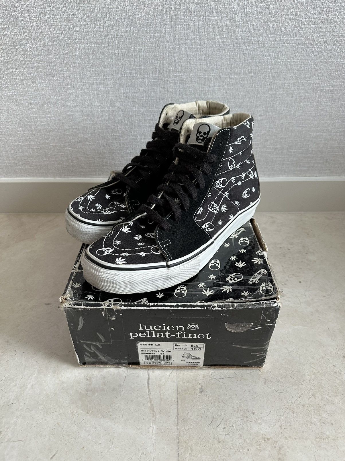 Vans Lucien Pellat-Finet Skull Marijuana Sk8-Hi Size US 8.5 / EU 41-42 - 1 Thumbnail