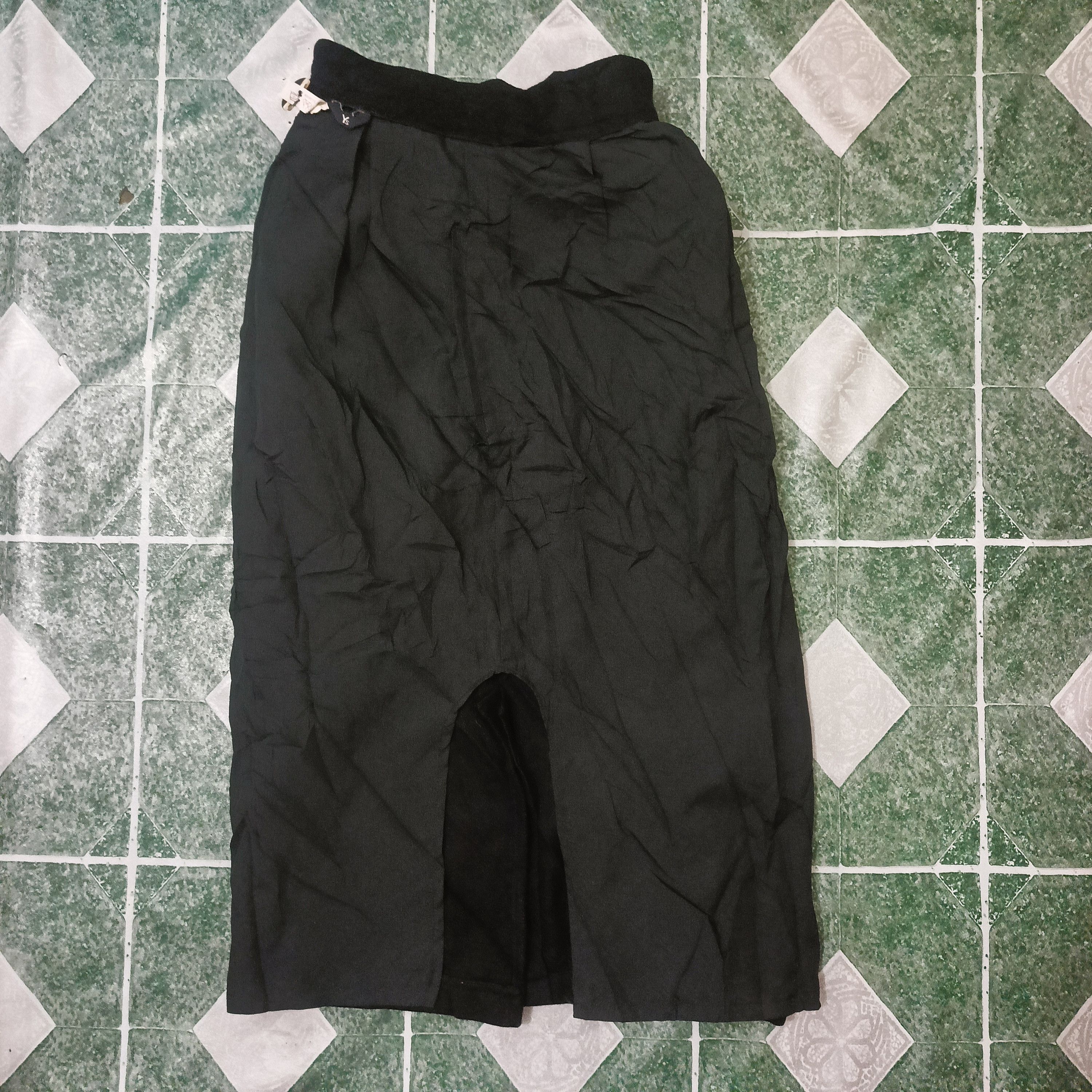Y's Vintage Yohji Yamamoto Cotton Black Skirts Size 24" / US 00 / IT 34 - 15 Thumbnail