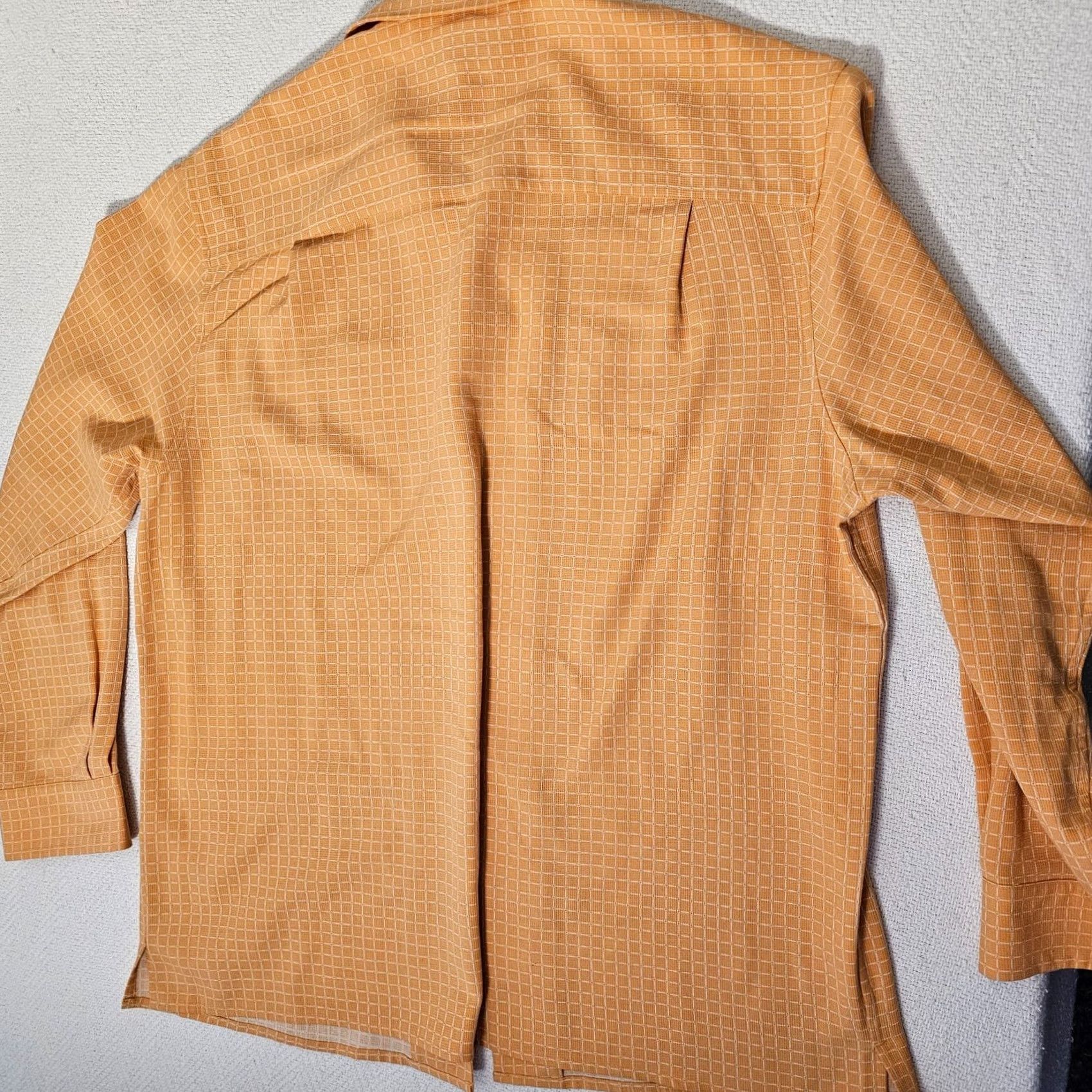 Vintage Paul Fredrick Silk Button-Up Shirt Men's L Orange Checkered Long Sleeve Button-Up Shirt Size US L / EU 52-54 / 3 - 7 Thumbnail