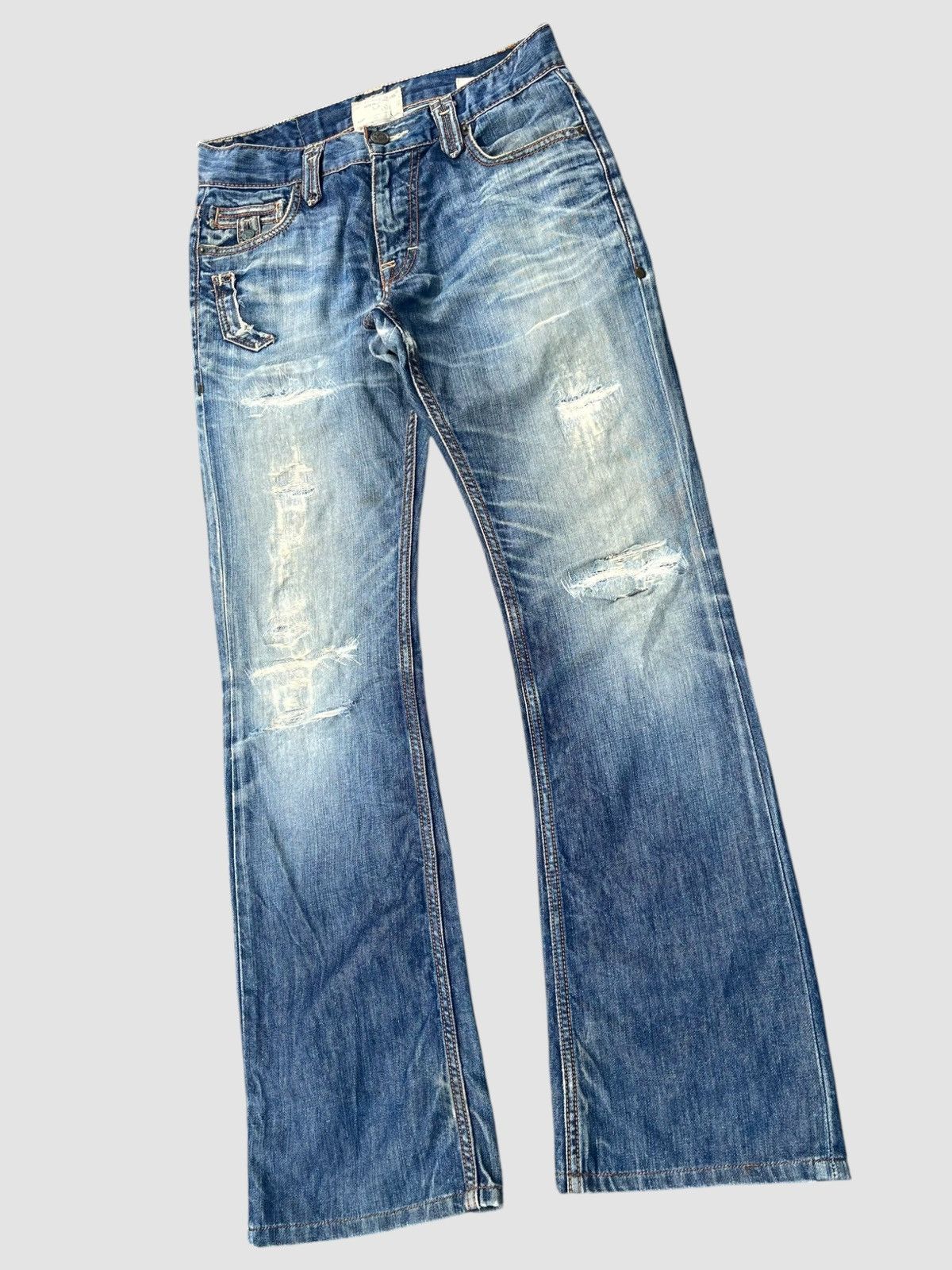 Taverniti Distressed Taverniti So Jeans Flare Jeans Size US 30 / EU 46 - 4 Thumbnail