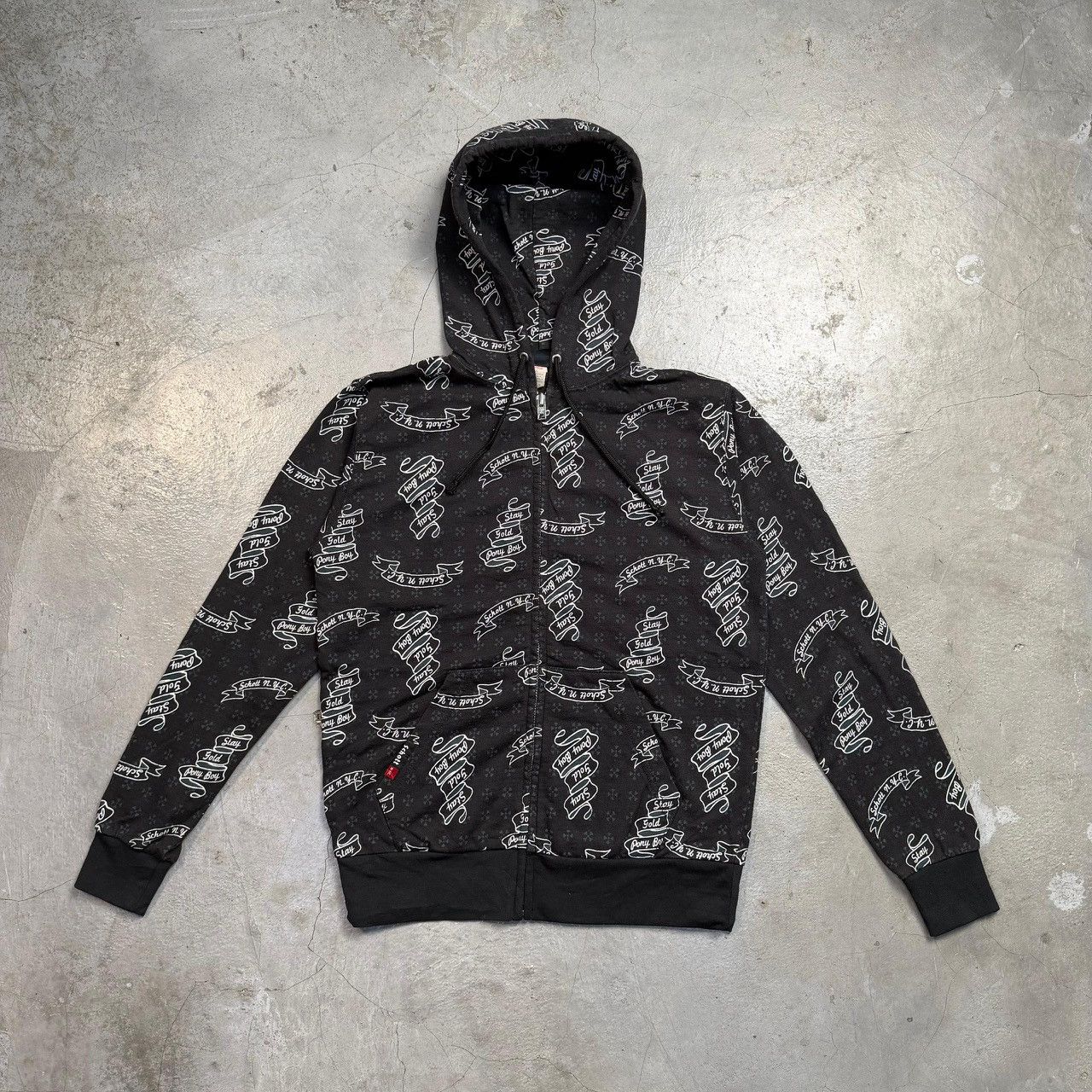 Schott Schott N.Y.C. "Stay Gold Ponyboy" All-Over Print Zip Hoodie Size US S / EU 44-46 / 1 - 1 Thumbnail