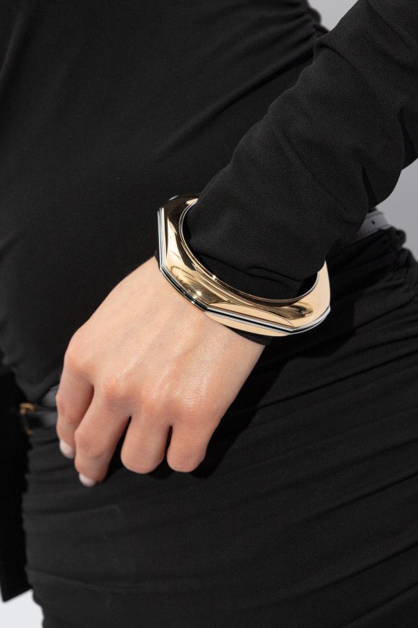 Saint Laurent Paris o1la1rc1a1025 Size: S / Split Hexagon Bangle Metal in Gold Size ONE SIZE - 2 Thumbnail