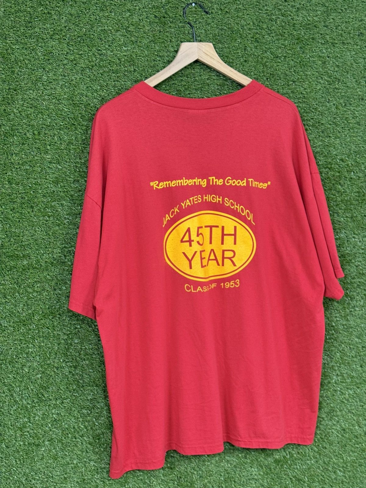 Hanes Vintage Hanes Heavyweight Jack Yates Texas School Red XXL Size US XXL / EU 58 / 5 - 5 Thumbnail