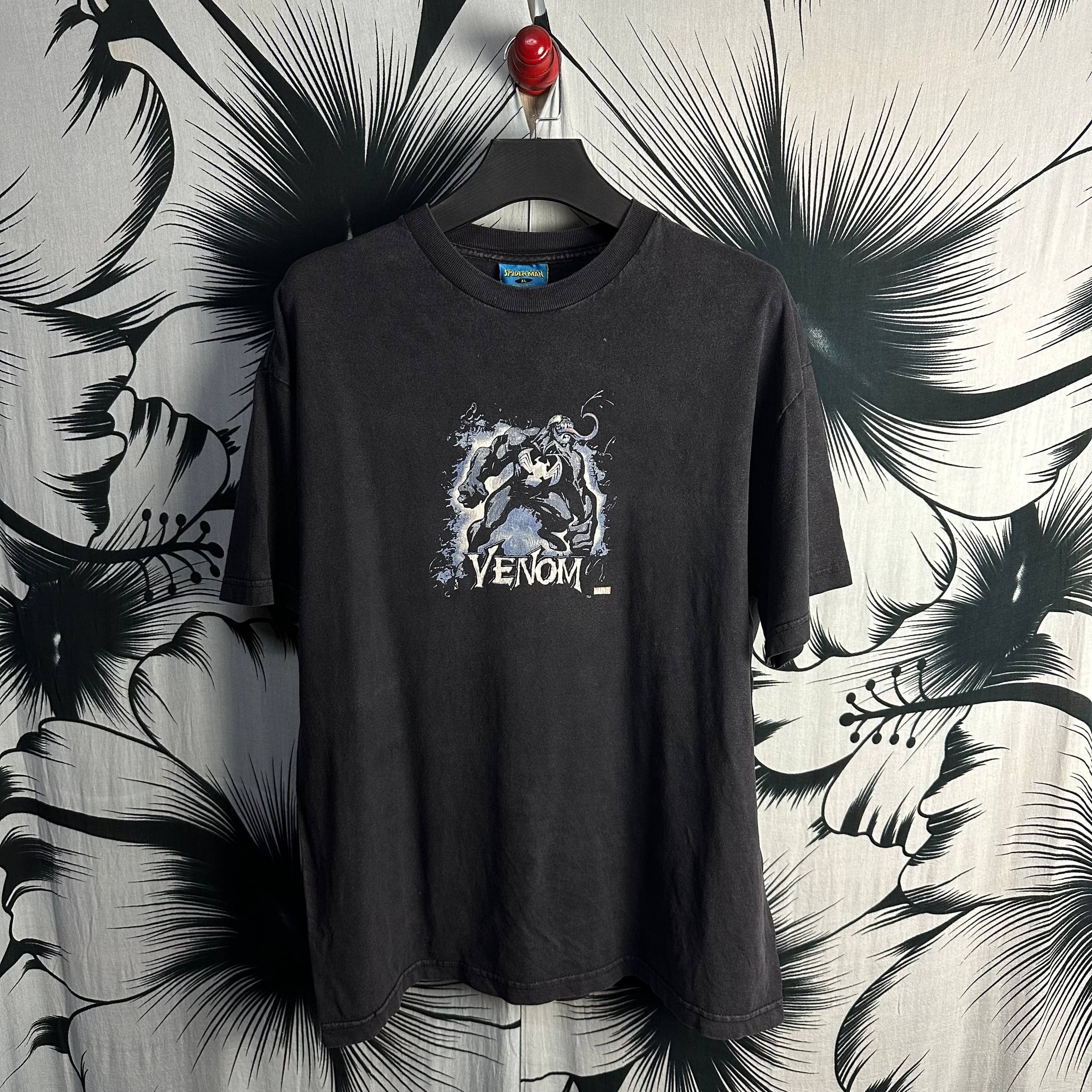 Kith × Vintage Kith Marvel Spiderman Avengers Vintage Tee Black 