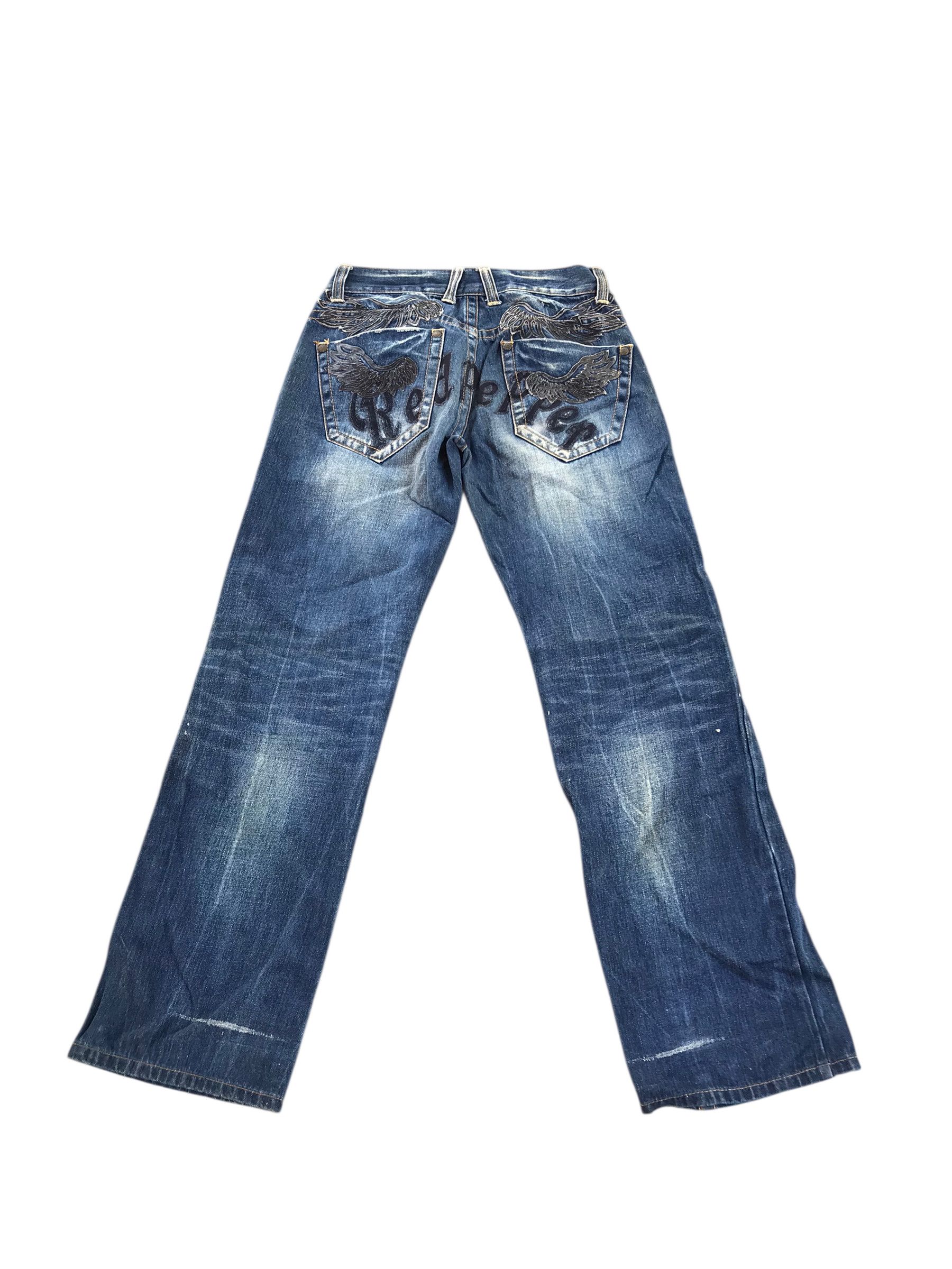 Tornado Mart Heat Red pepper disressed Denim-Size 32-If six was nine Size US 31 - 3 Thumbnail