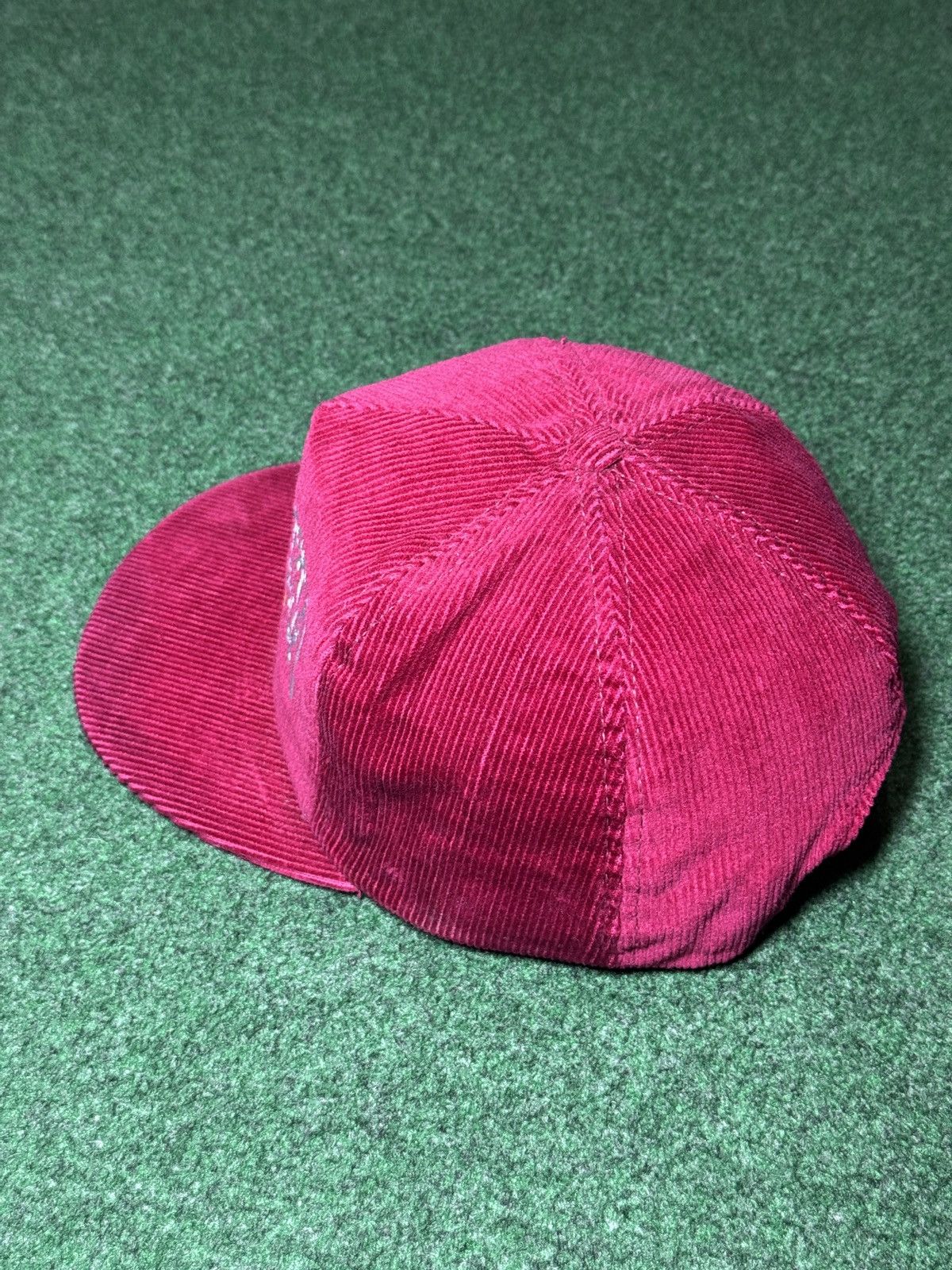Vintage Vintage 80s Wisconsin Red Corduroy Cow Farmer Snapback Hat Size ONE SIZE - 4 Thumbnail