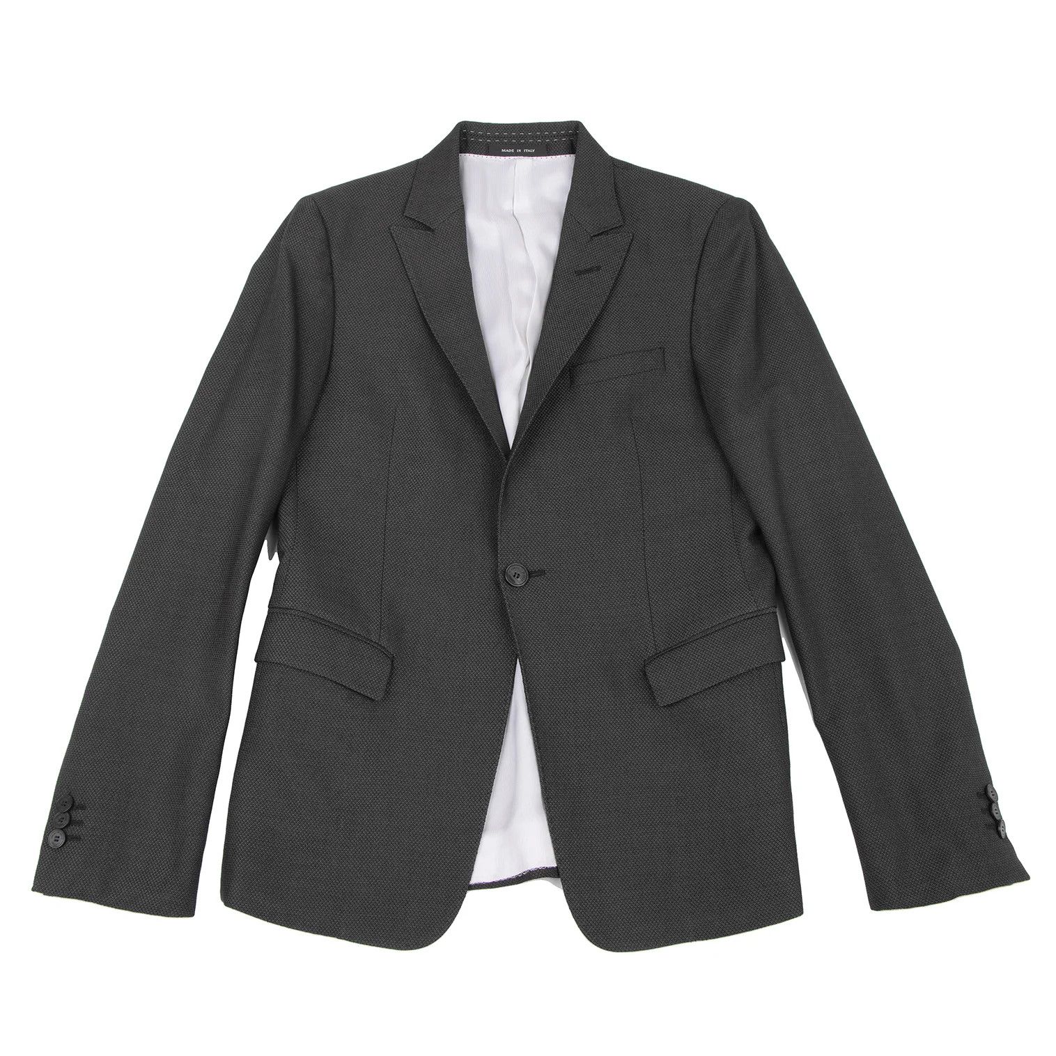 Emporio Armani Charcoal 1-Button Jacket in Excellent Condition Size US S / EU 44-46 / 1 - 1 Thumbnail