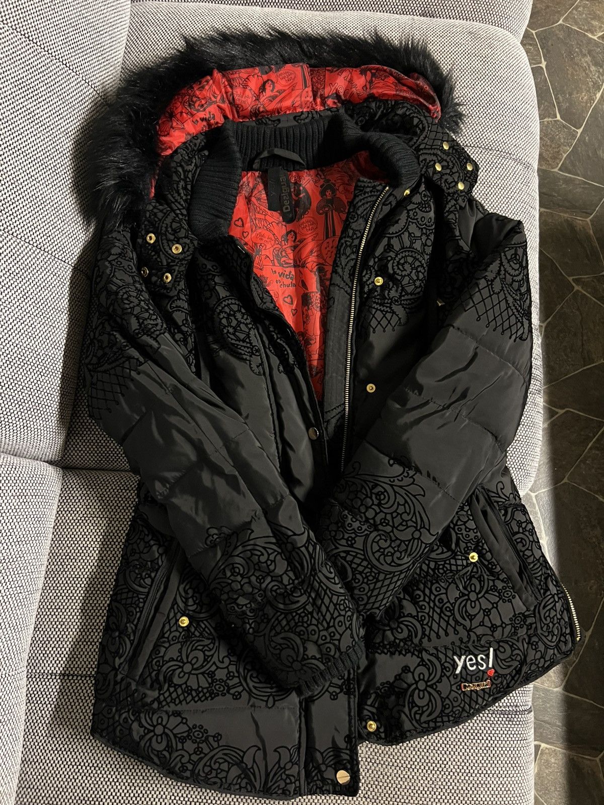 Padded designer jacket deals