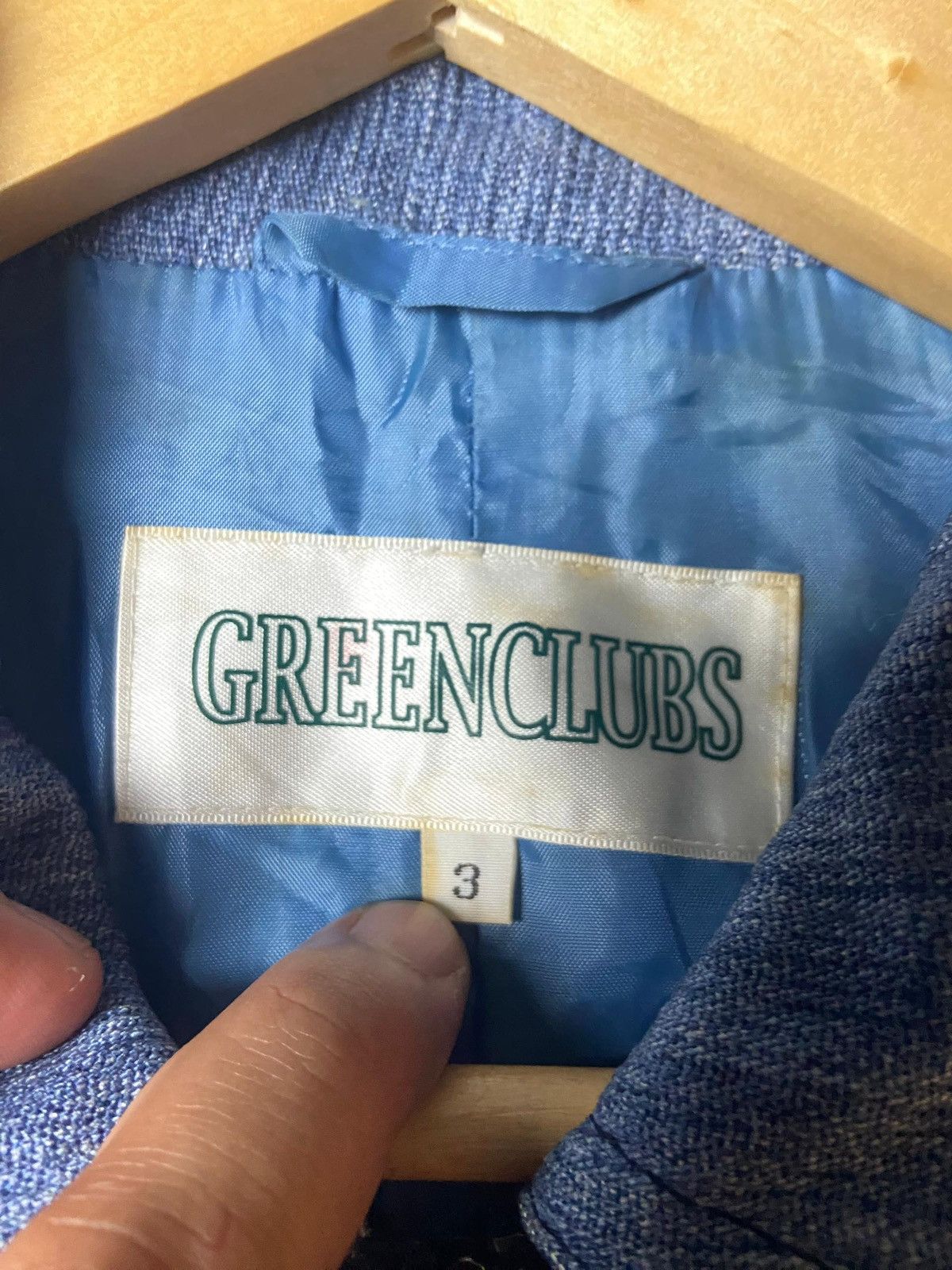 Japanese Brand × Vintage Green Club Brand Denim Jeans Down Jacket (128) Size US S / EU 44-46 / 1 - 9 Thumbnail