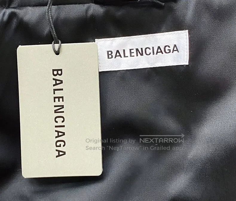 Balenciaga Balenciaga Black Letter Printed Long Jacket Size XXS / US 00 / IT 34 - 4 Thumbnail