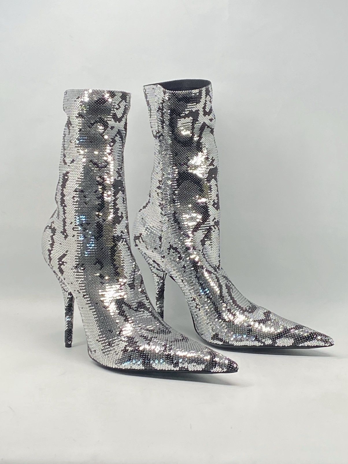 Balenciaga Balenciaga Knife Sequin High Heel Sock Booties size 38.5 Size US 8.5 / IT 38.5 - 2 Thumbnail