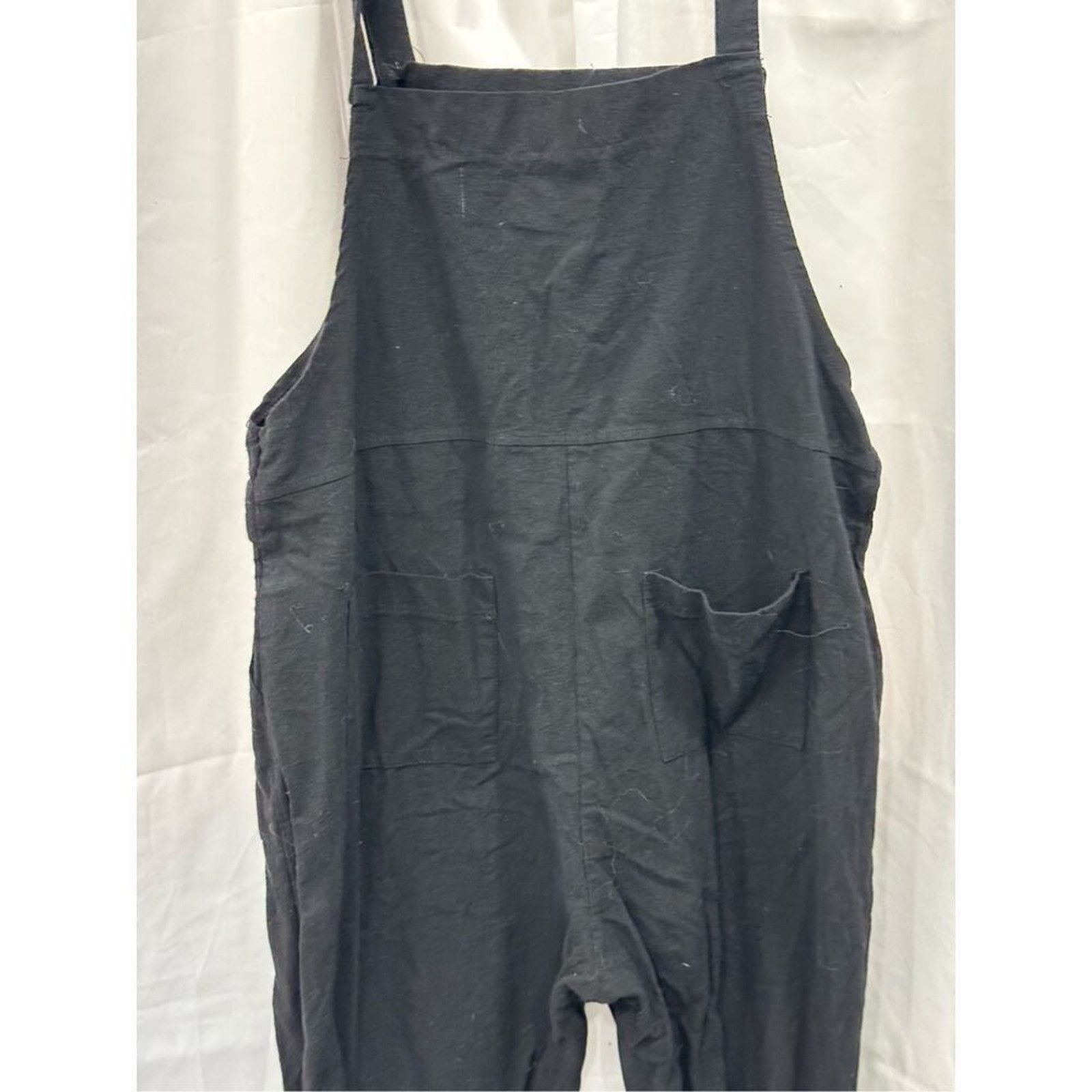 Other Baggy Oversized Linen-Feel Overalls with Pockets | Sz S Size 27" / US 4 / IT 40 - 7 Thumbnail