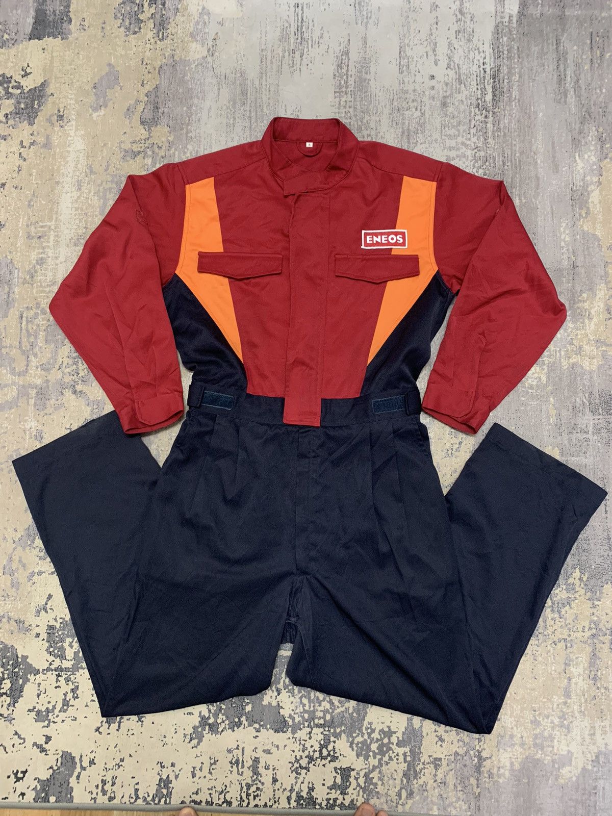 Japanese Brand Vintage Japanese ENEOS Coverall Jumpsuit Initial D Size US 33 - 1 Thumbnail