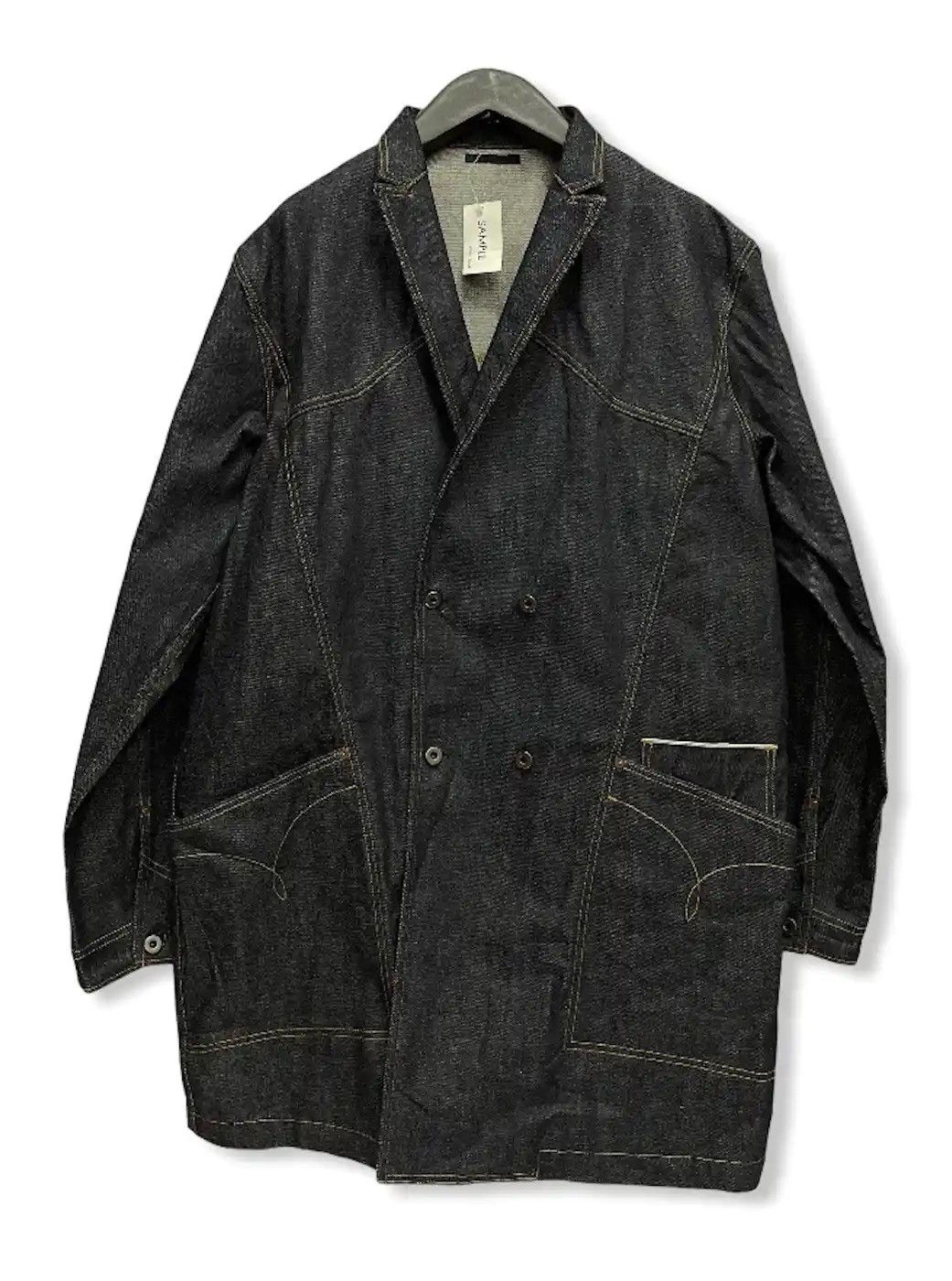 Johnbull × Sample Industries JOHNBULL Selvedge Double Breasted Denim Indigo Sample Jacket Size US L / EU 52-54 / 3 - 3 Thumbnail