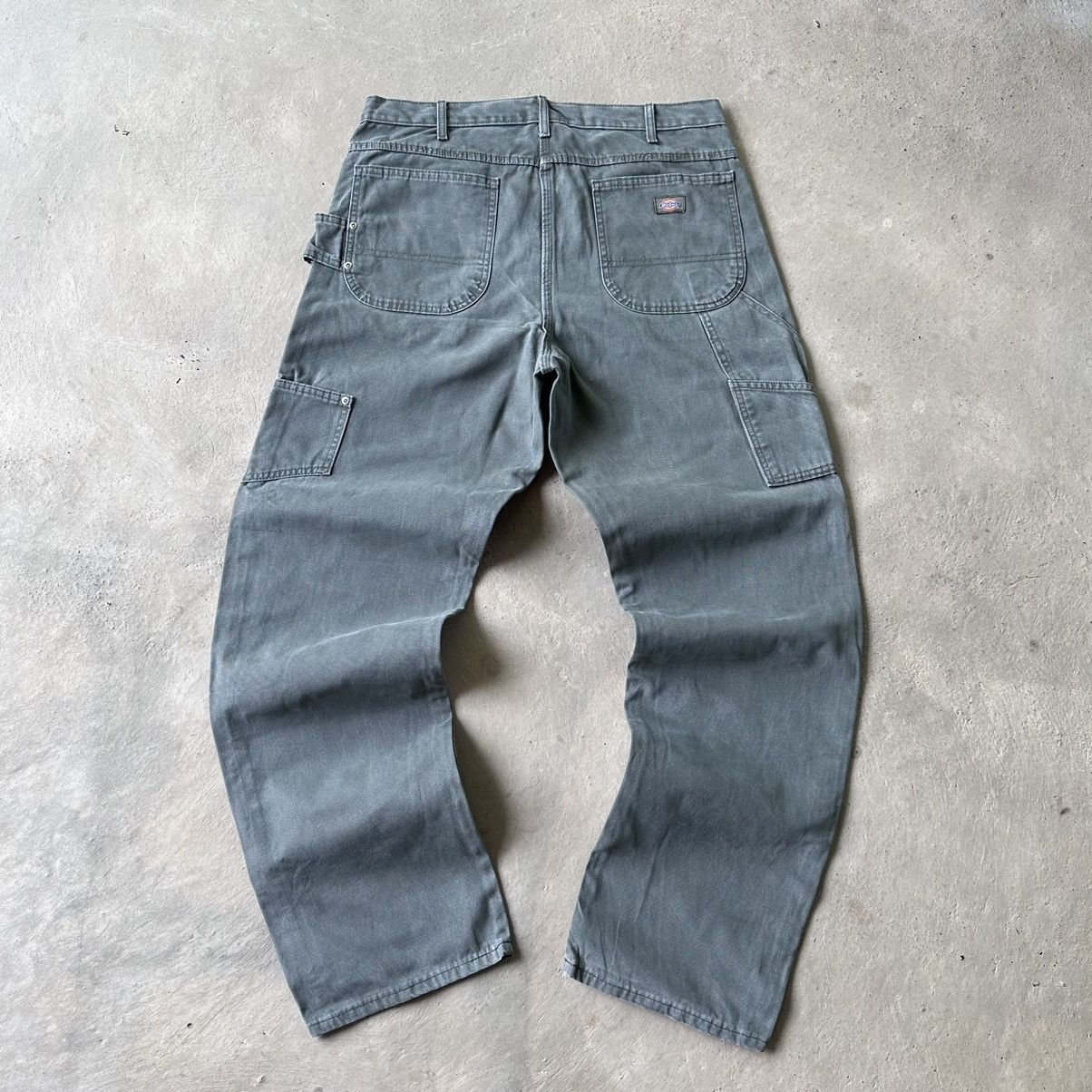 Carhartt × Dickies (37x36) Crazy Vintage Y2K Faded Dickies Carpenter Pants Moss Size US 37 - 1 Thumbnail