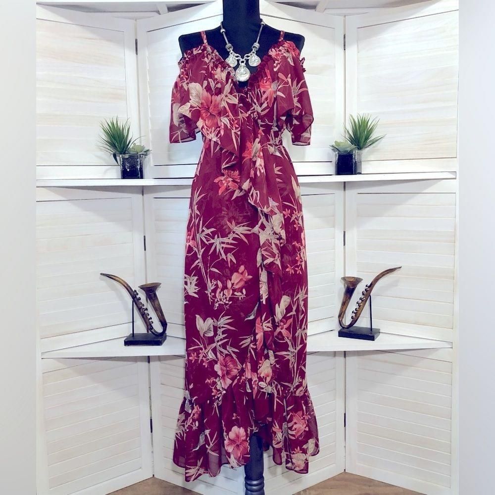 MISA Los Angeles NWT Misa Los Angeles Talya in red floral summer dress Sz XS Size XS / US 0-2 / IT 36-38 - 2 Thumbnail