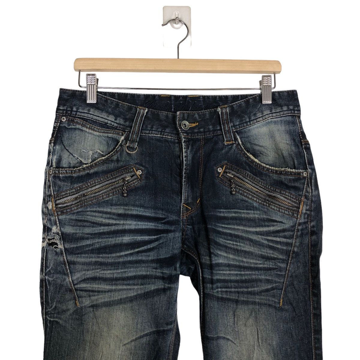 Japanese Brand 🔥90’s NICOLE CLUB FOR MEN BOW CUT DENIM JEANS ISSEY MIYAKE Size US 30 / EU 46 - 3 Thumbnail