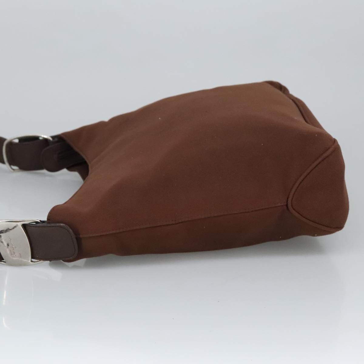Salvatore Ferragamo Salvatore Ferragamo Shoulder Bag Canvas Leather Brown Silver Size ONE SIZE - 5 Thumbnail