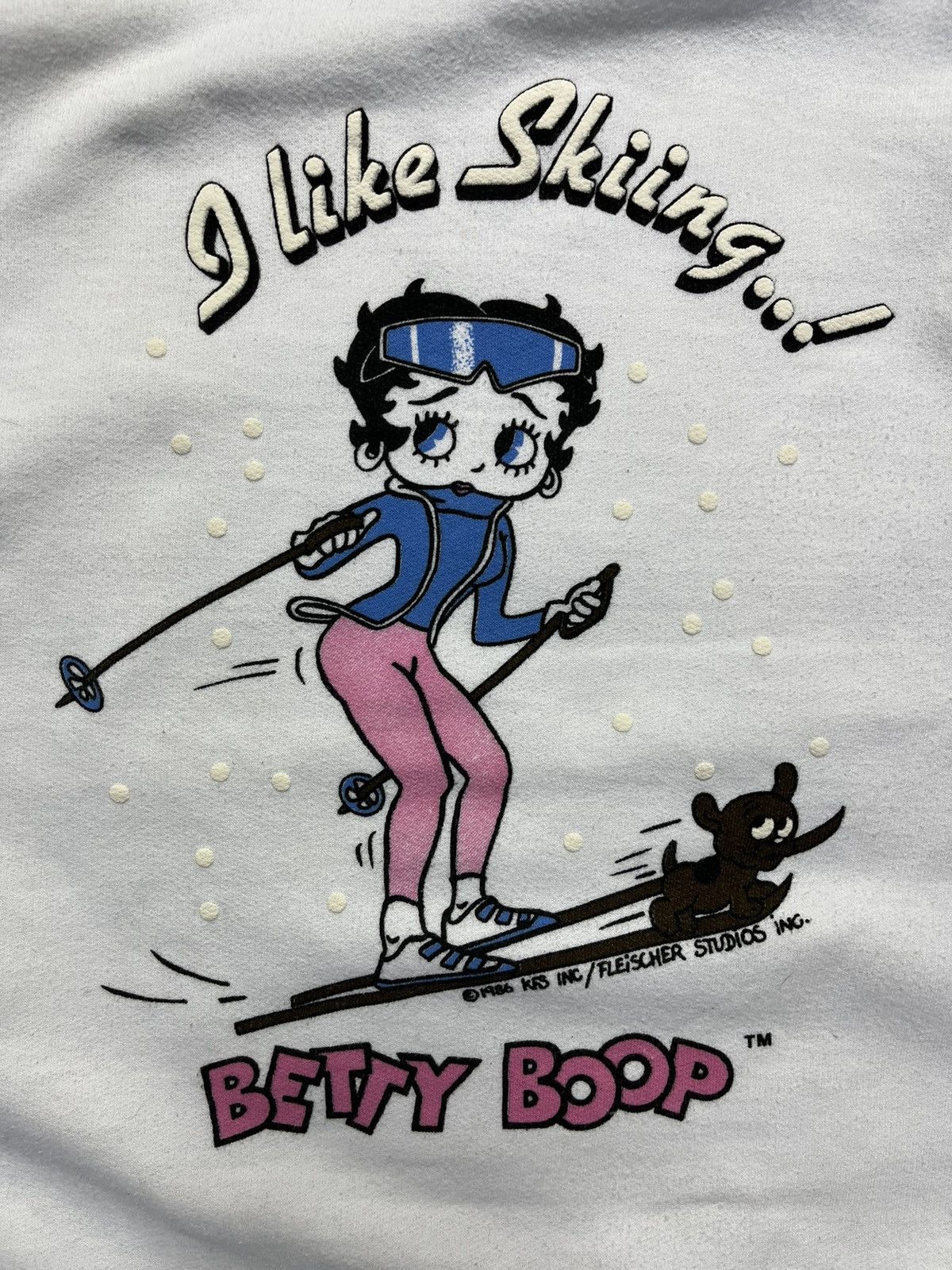 Vintage Vintage 1986 Betty Boop skiing graphic sweatshirt Size US M / EU 48-50 / 2 - 4 Thumbnail