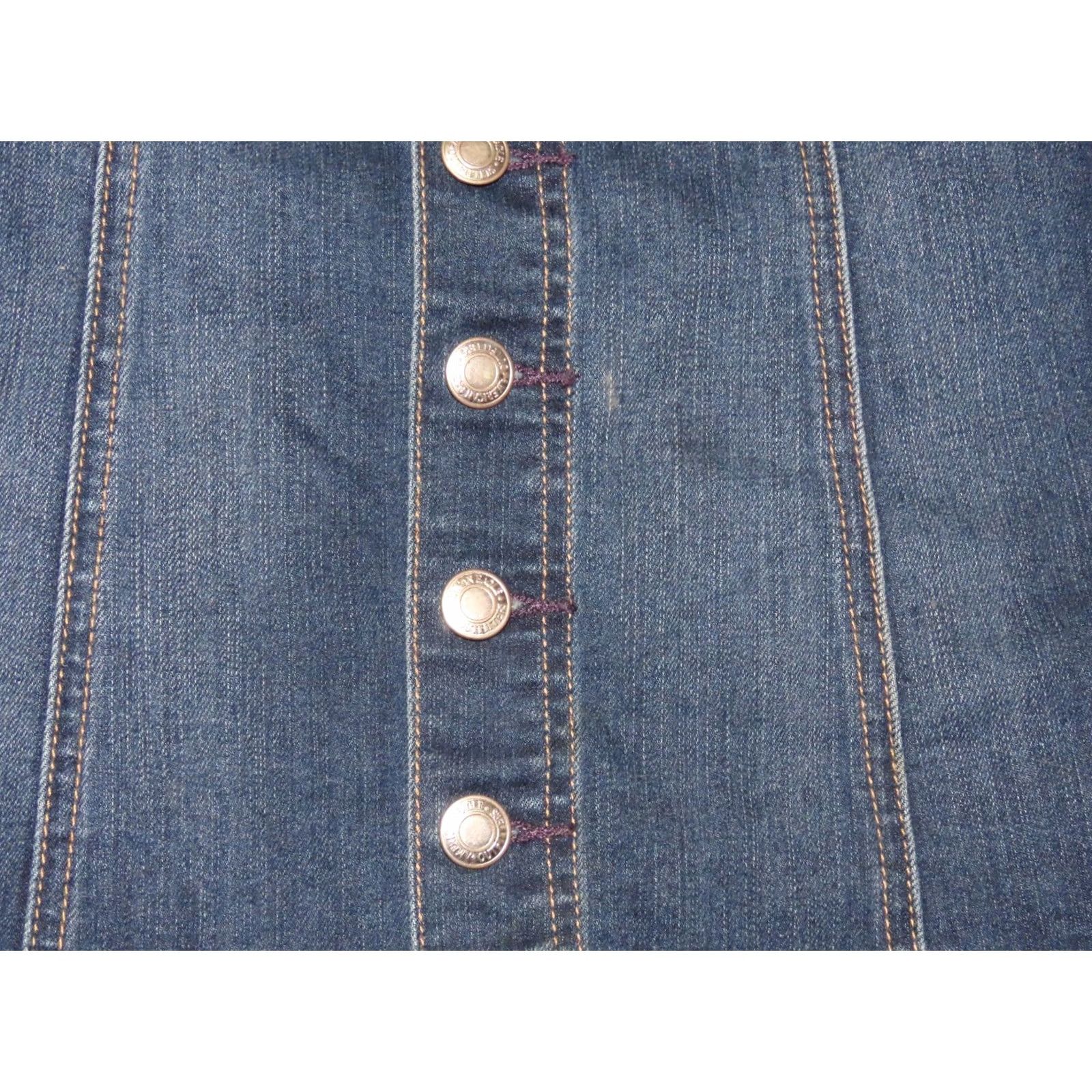American Eagle Outfitters American Eagle Denim Mini Skirt Blue Button - 2 Pocket Size 26" / US 2 / IT 38 - 2 Thumbnail