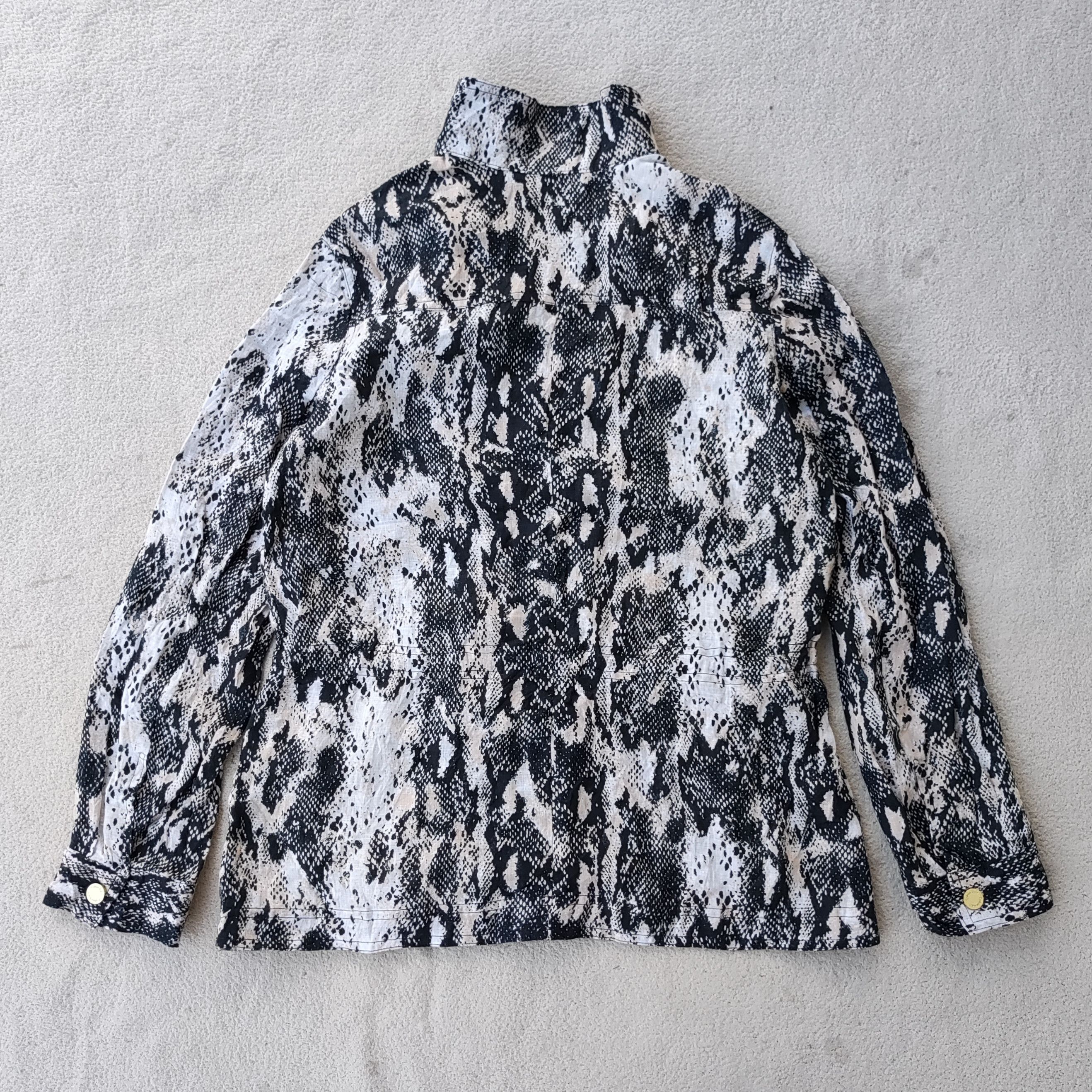 Calvin Klein Calvin Klein Snakeprint Linen Jacket M5TC5177 Size XS / US 0-2 / IT 36-38 - 5 Thumbnail