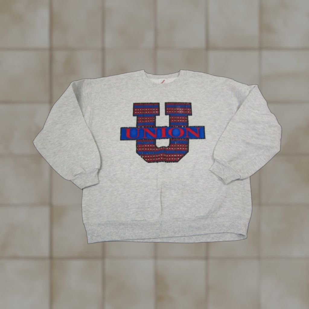Jerzees VINTAGE Jerzees Sweatshirt Mens Large Gray Union Sweater Made in USA U Plaid Size US L / EU 52-54 / 3 - 1 Thumbnail
