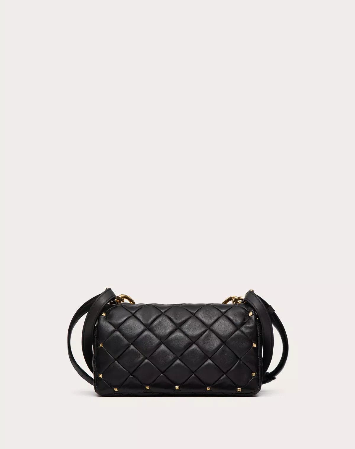 Valentino oc11z0725 Size:OS/ Spike Bag In Nappa Patchwork in Black Size ONE SIZE - 3 Thumbnail