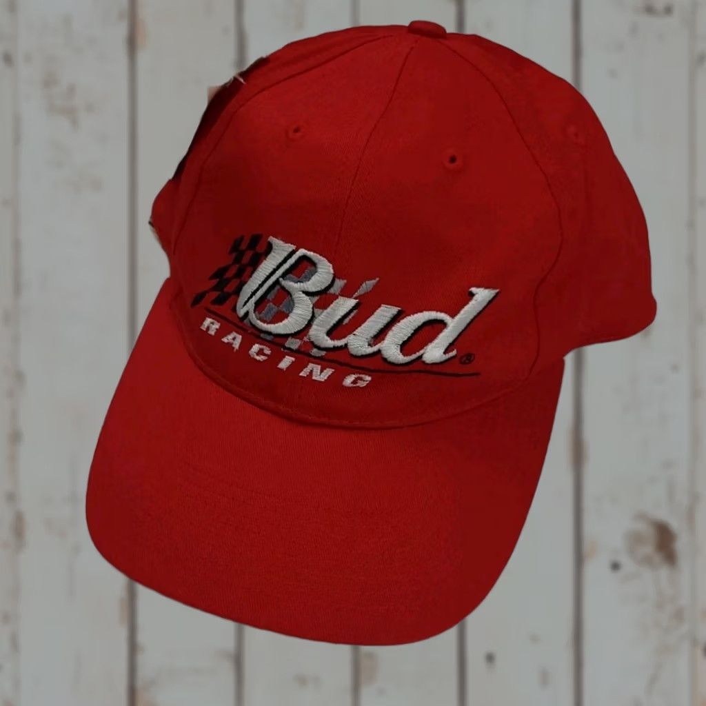 Budweiser VINTAGE Budweiser Hat Mens Adjustable Red Y2k Bud Racing Embroidered Beer Promo Sport Nascar Nwt Usa Size ONE SIZE - 1 Thumbnail