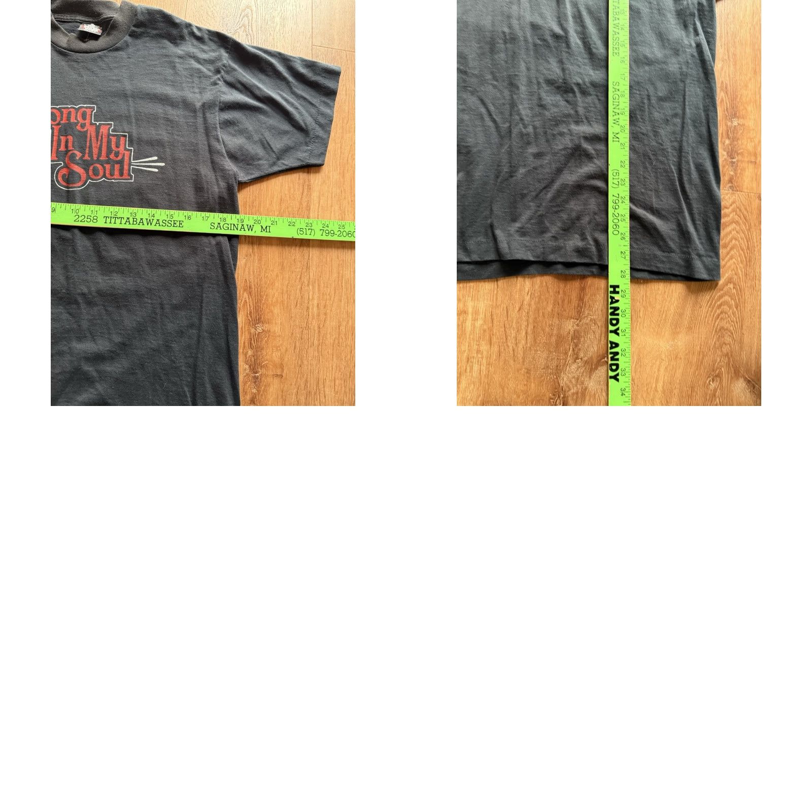 Fruit Of The Loom VINTAGE Song In My Soul Single Stitch Tshirt Christian Band Mens Large Black Stitch L Band Mens VINTAGE Size US L / EU 52-54 / 3 - 8 Thumbnail
