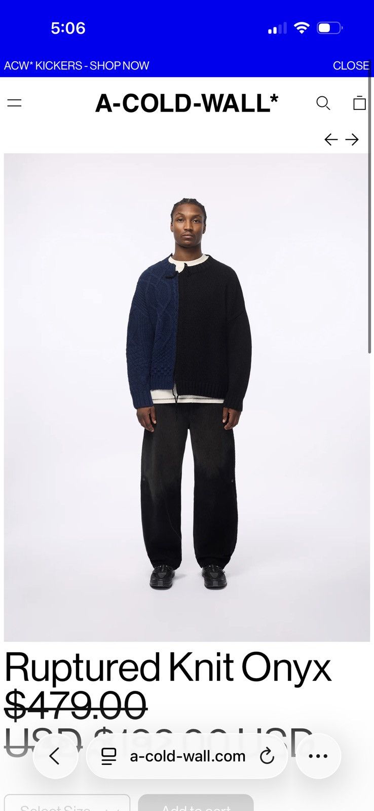 A-COLD-WALL* A-Cold-Wall Ruptured Knit Sweater Size US M / EU 48-50 / 2 - 7 Thumbnail