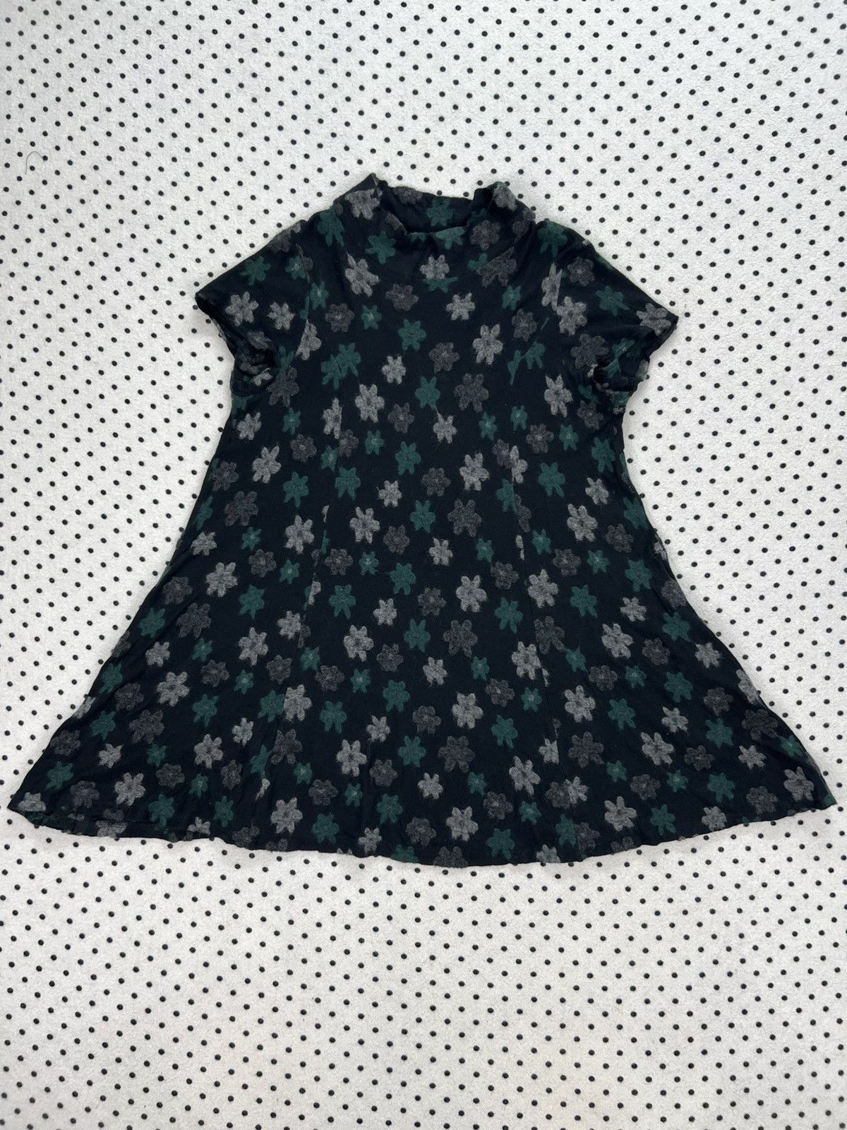 Japanese Brand Undici Nove Mock Neck Draped Dress Size XS / US 0-2 / IT 36-38 - 5 Thumbnail
