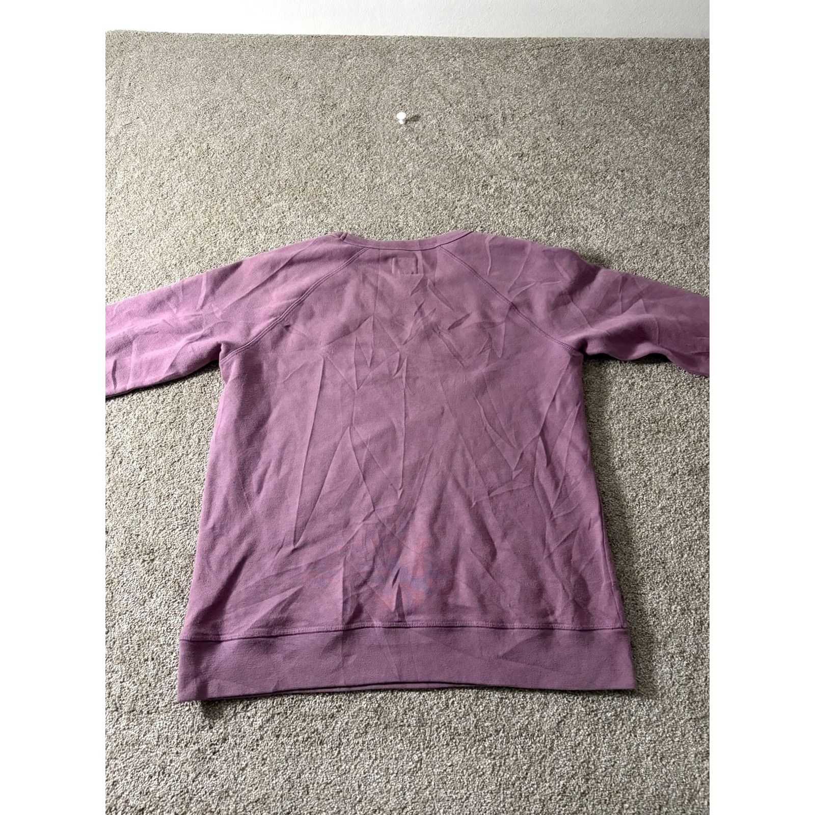 Champion Champion Sweatshirt Womens M Purple Raglan Crew Nck Fleece Pullover Logo Casual Activewear GYM & Training Seasons Fall Winter Spring Size M / US 6-8 / IT 42-44 - 7 Thumbnail