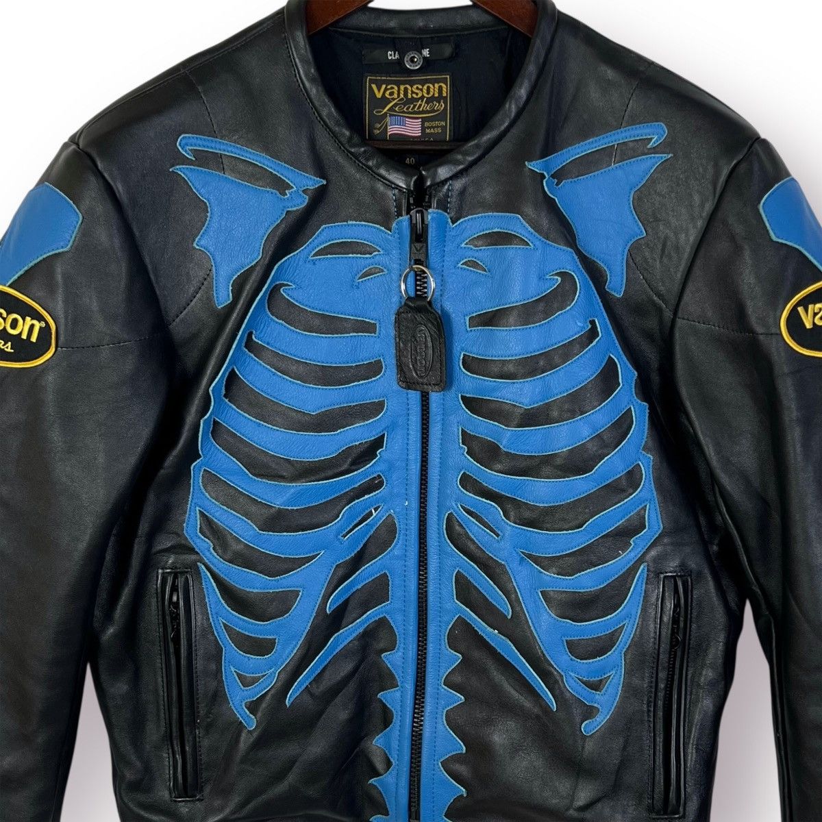 Vanson Leathers Clair De Lune Vanson Leather Bones Limited Black Size US M / EU 48-50 / 2 - 4 Thumbnail
