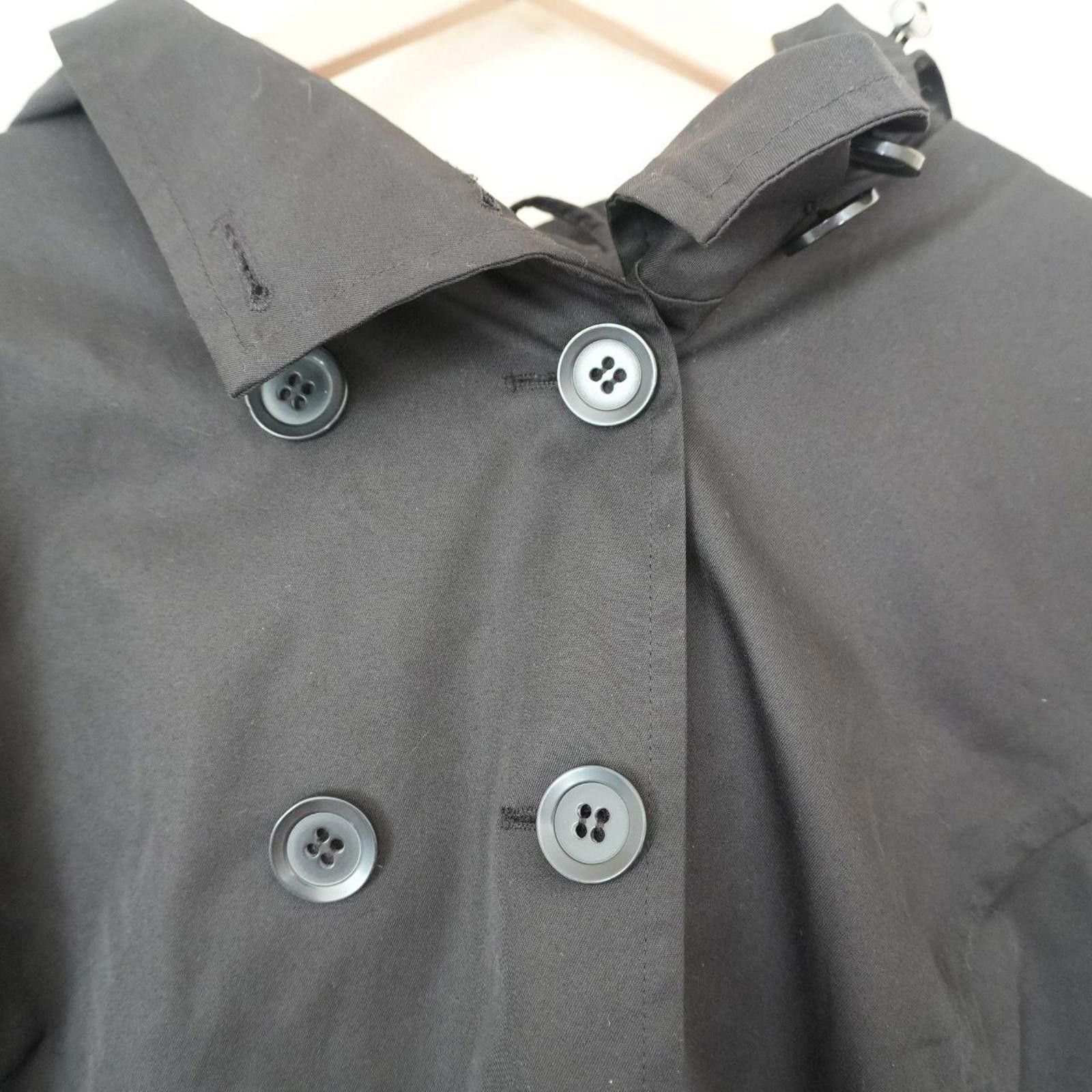 Other BGSD Coat Women's 1X Black Trench Double Breast Hoodie Size XL / US 12-14 / IT 48-50 - 2 Thumbnail