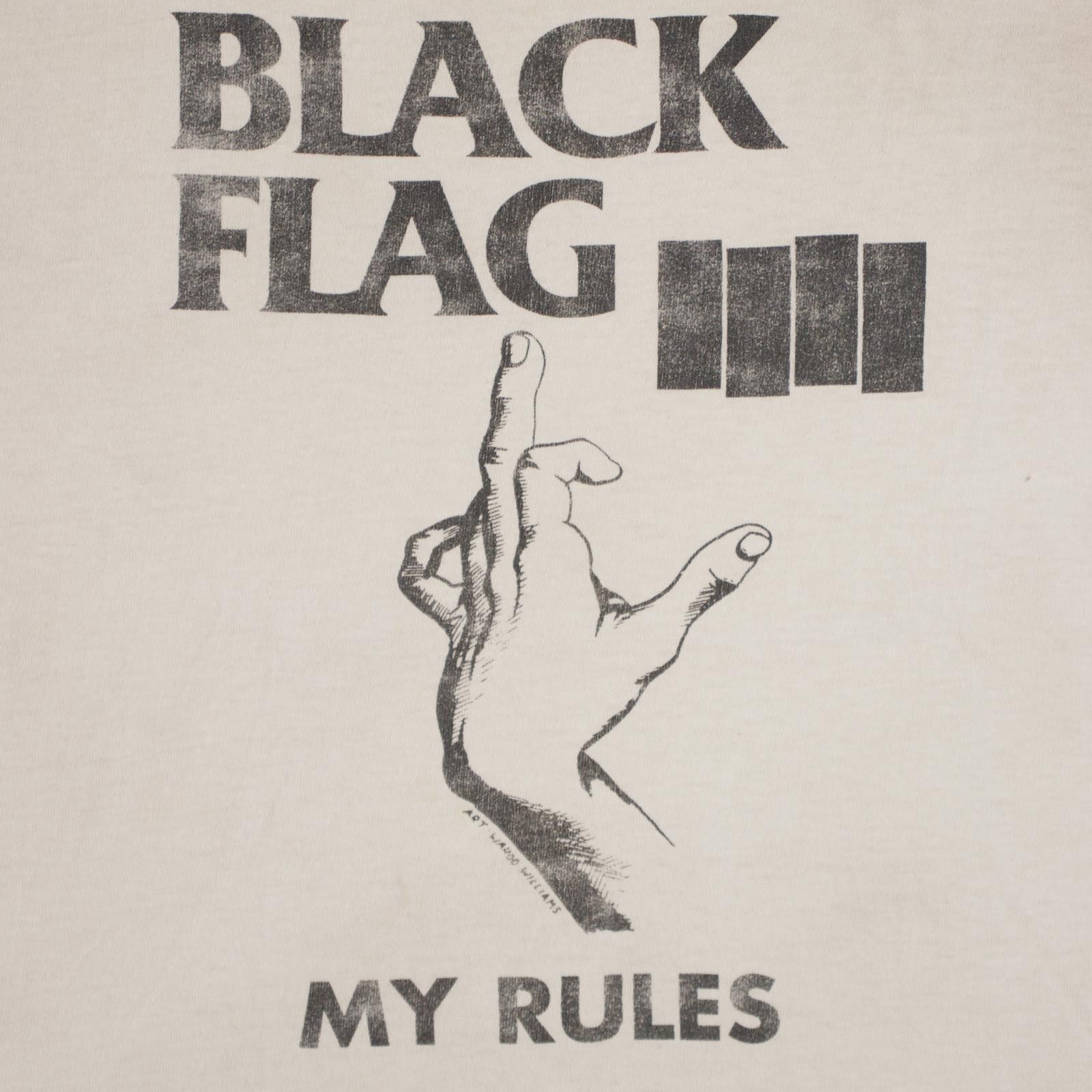 Vintage Black Flag My Rules Tank Top Size US L / EU 52-54 / 3 - 2 Thumbnail