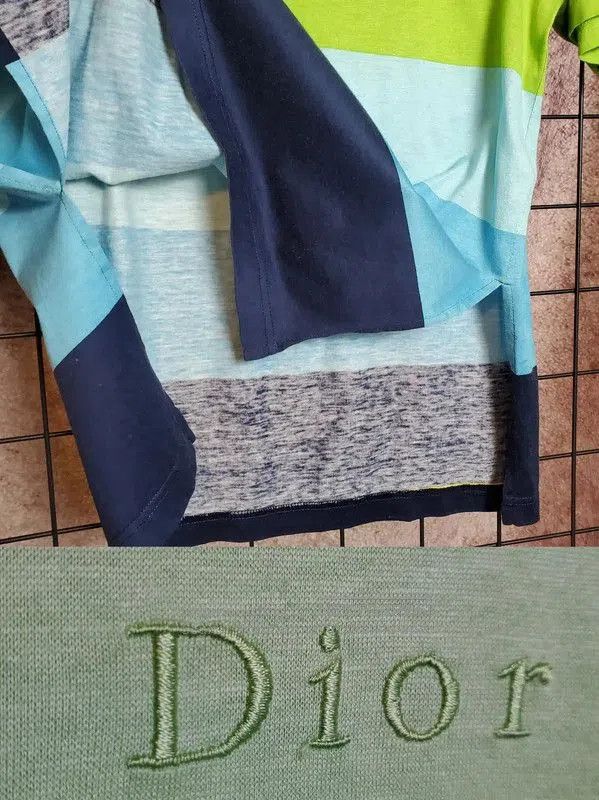 Dior Dior Summer Blue Striped Cotton Tee . Size M / US 6-8 / IT 42-44 - 5 Thumbnail