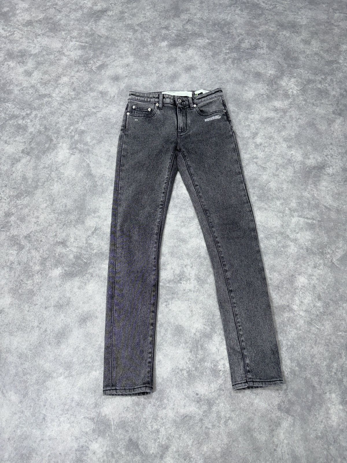 Off-White Slim fit jeans denim washed off white operating srl SS2019 Size US 26 / EU 42 - 2 Thumbnail