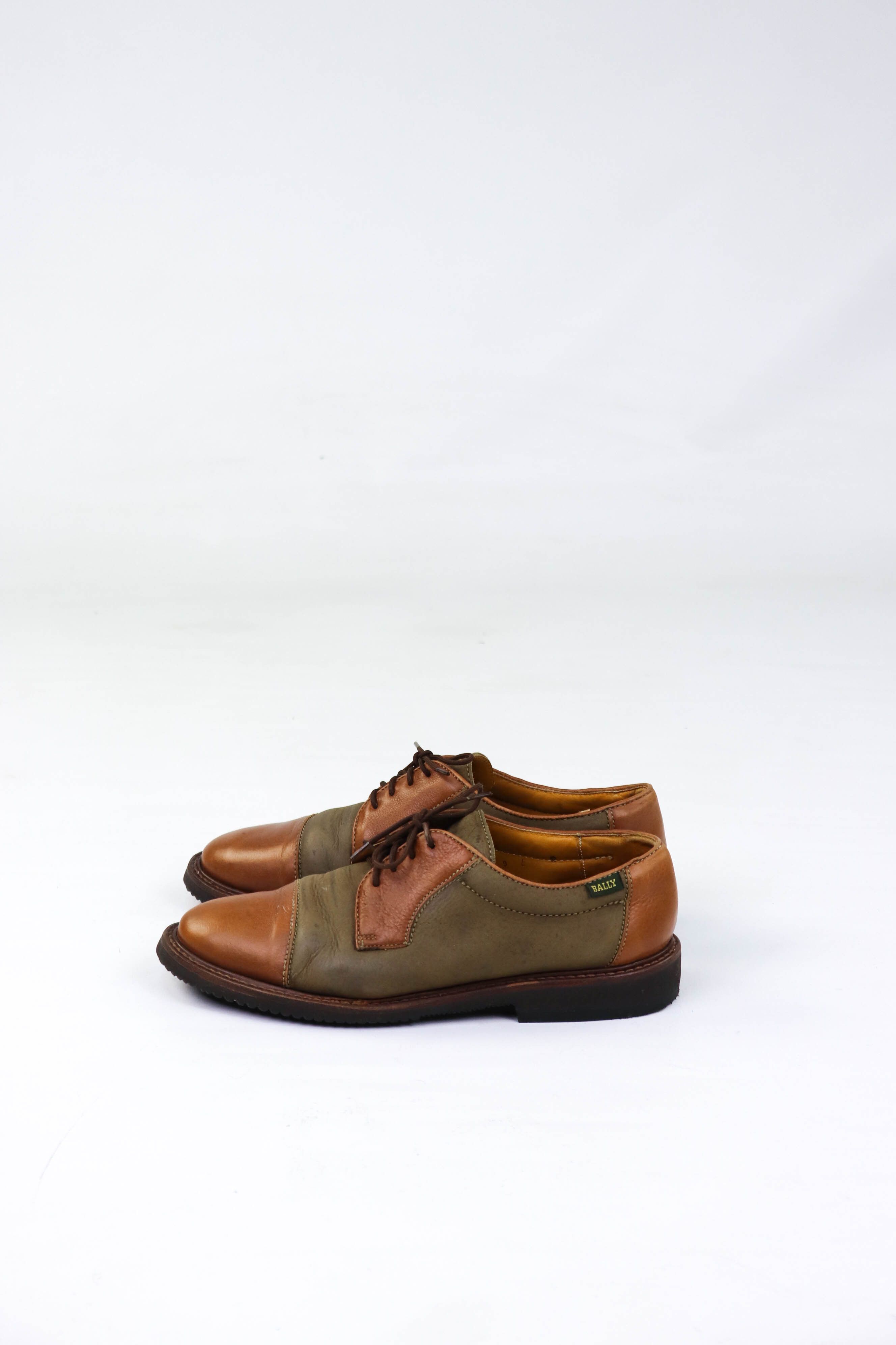 Bally BALLY Vintage Combined Nubuck/Leather Cap Toe Oxford Shoes Size US 9 / EU 42 - 3 Thumbnail