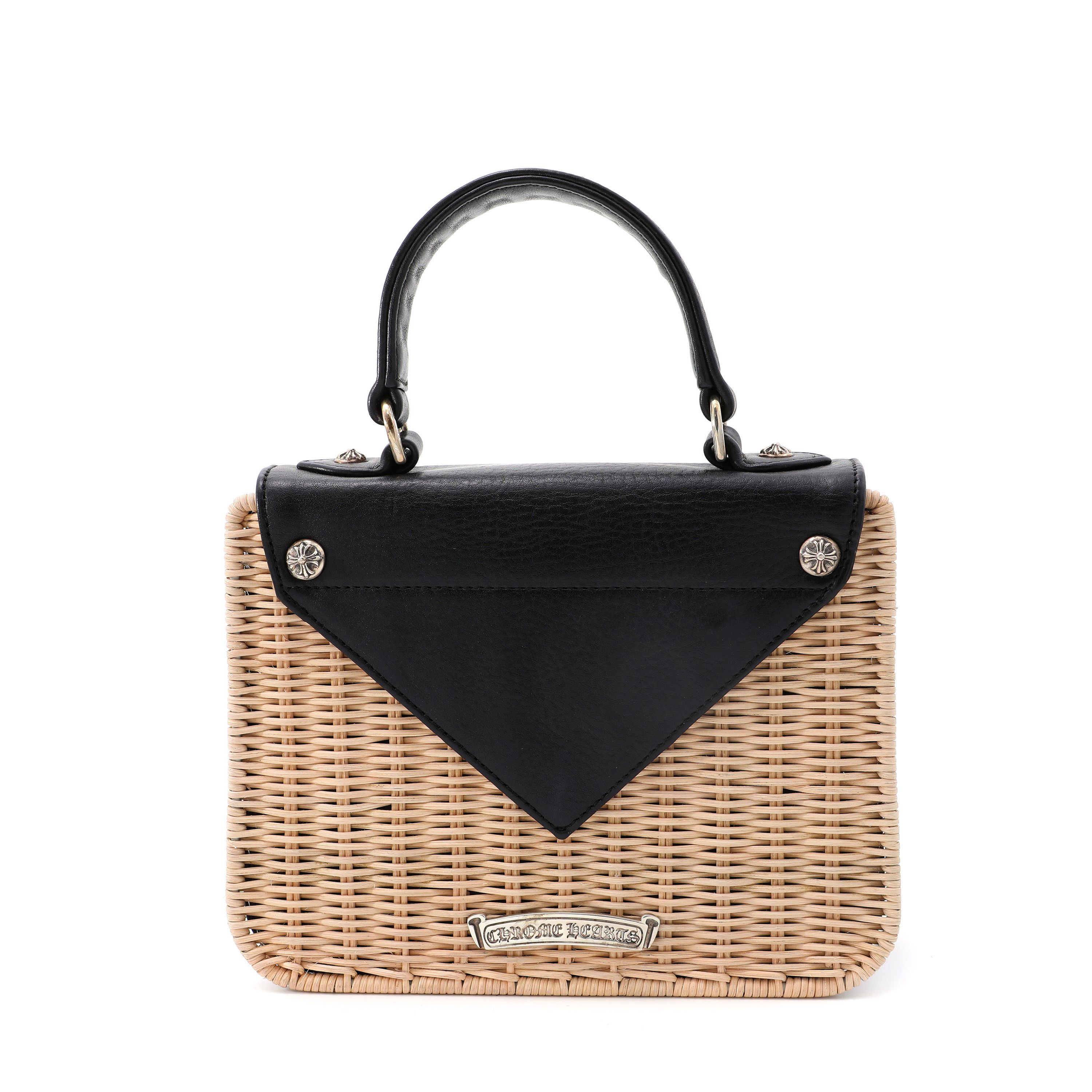 Chrome Hearts Raffia Wicker Top Handle Bag Black Size ONE SIZE - 6 Thumbnail