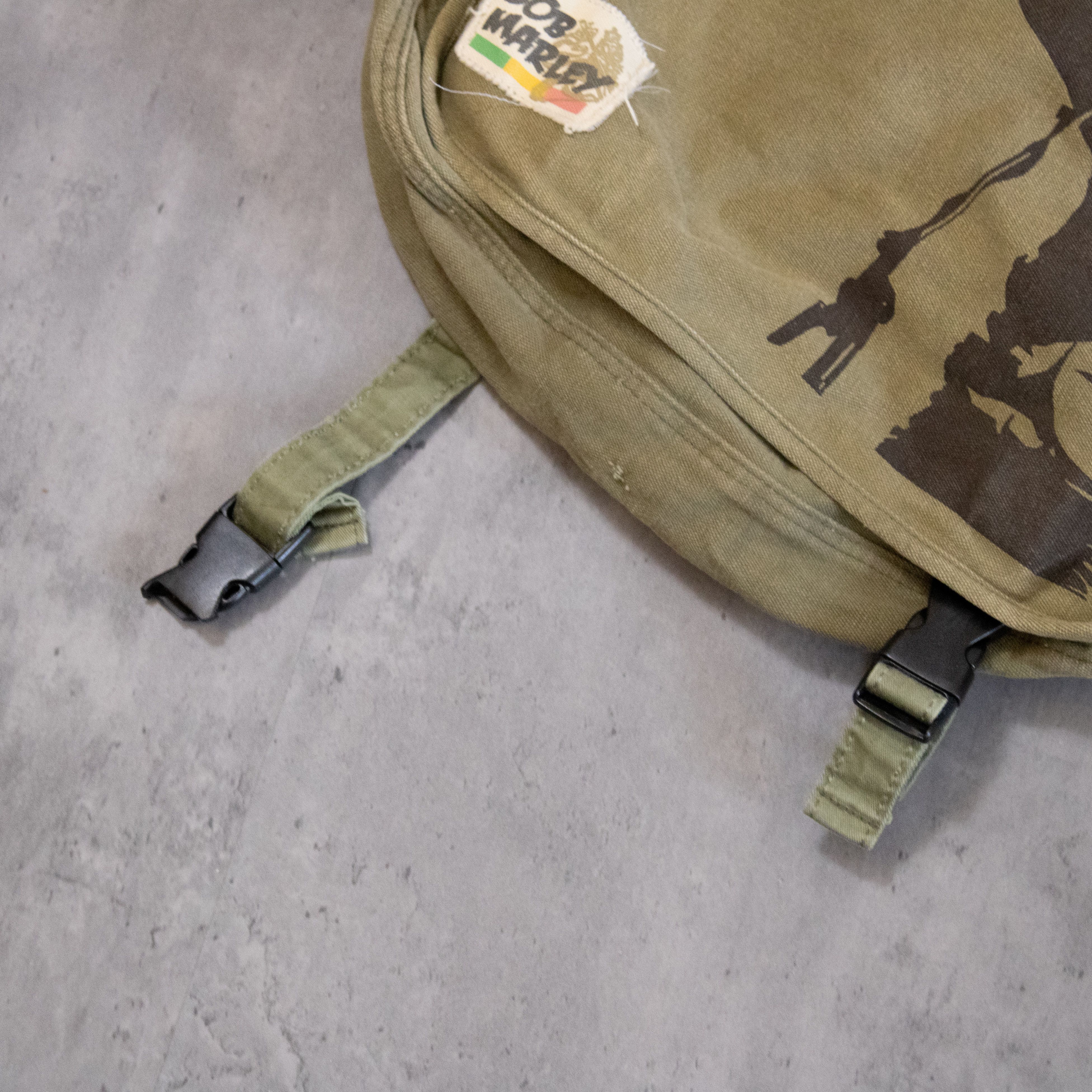 Bob Marley Y2K 2000’s Bob Marley Military Shoulder Olive Green Bag Size ONE SIZE - 5 Thumbnail