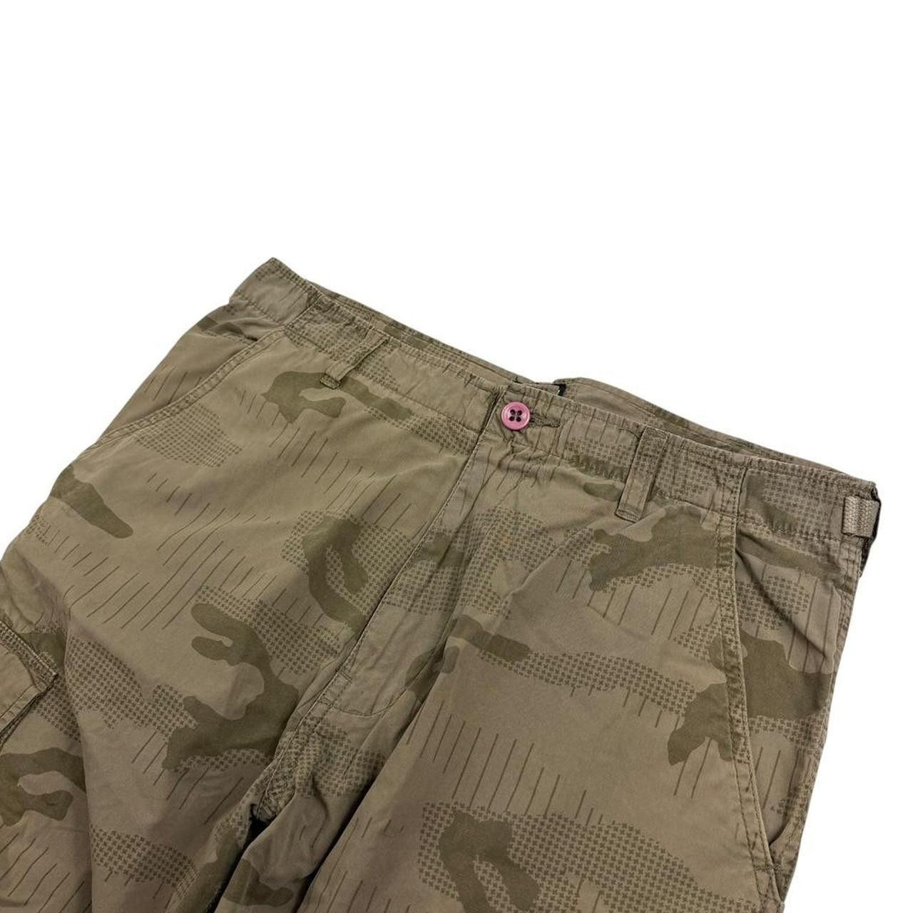 Stussy Vintage 2000s Stussy Camo Cargo Trousers Khaki - Waist: 33” Size US 33 - 5 Thumbnail