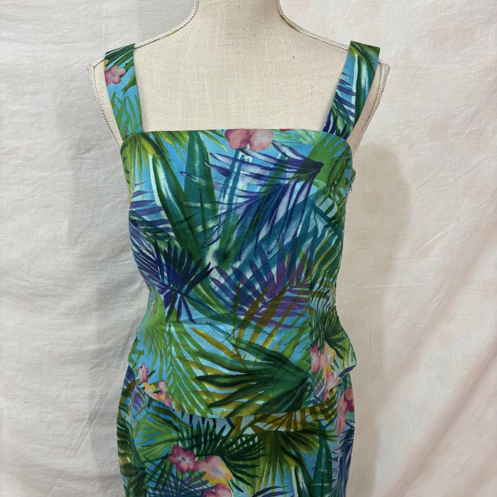 Other Vtg 90s Maggie London Hawaiian style 2 piece skirt set Size M / US 6-8 / IT 42-44 - 2 Thumbnail