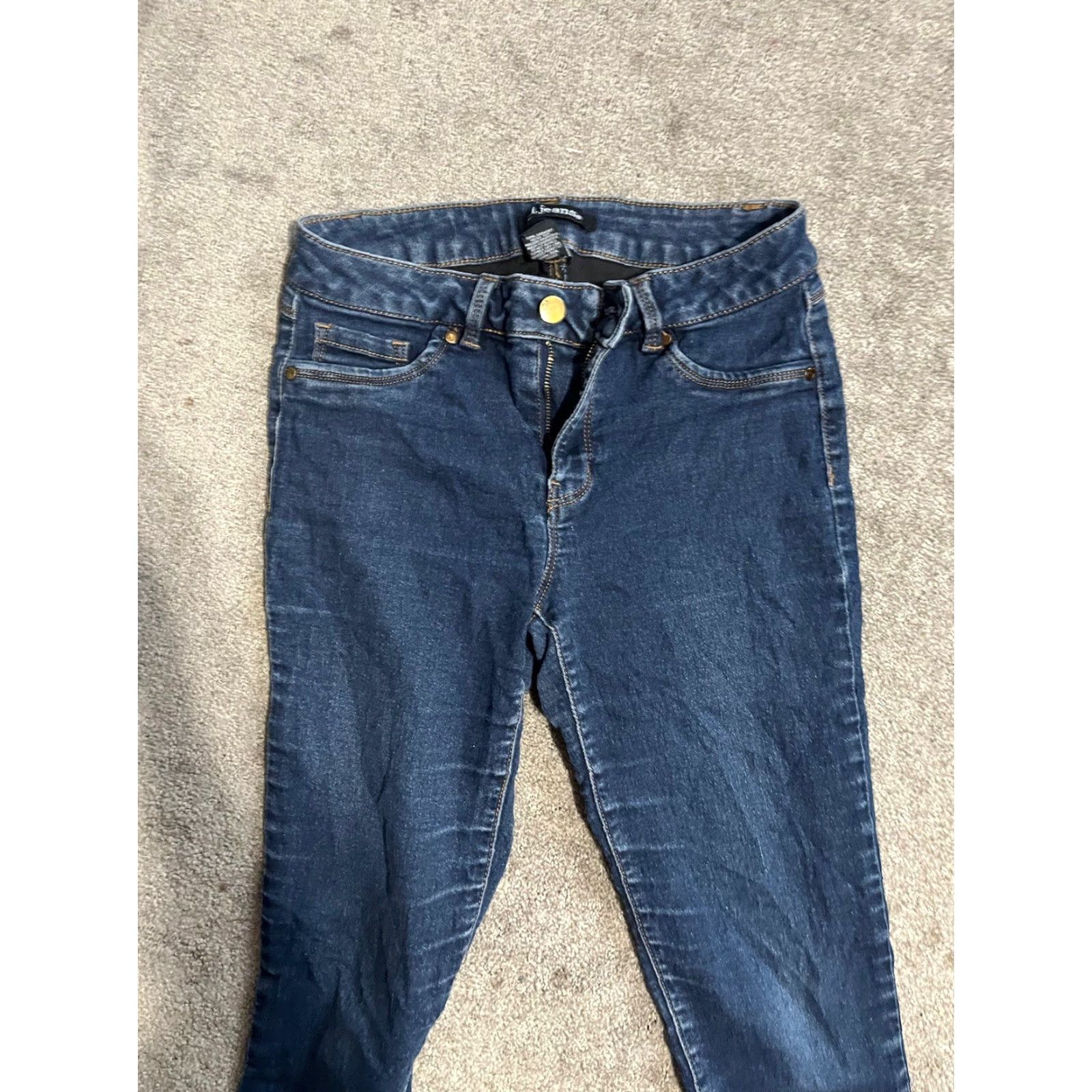 Vintage Womens D Jeans Skinny 6 Mid Rise Stretch Black Cotton Blend Solid Jeans size 6 Womens Size 28" / US 6 / IT 42 - 2 Thumbnail