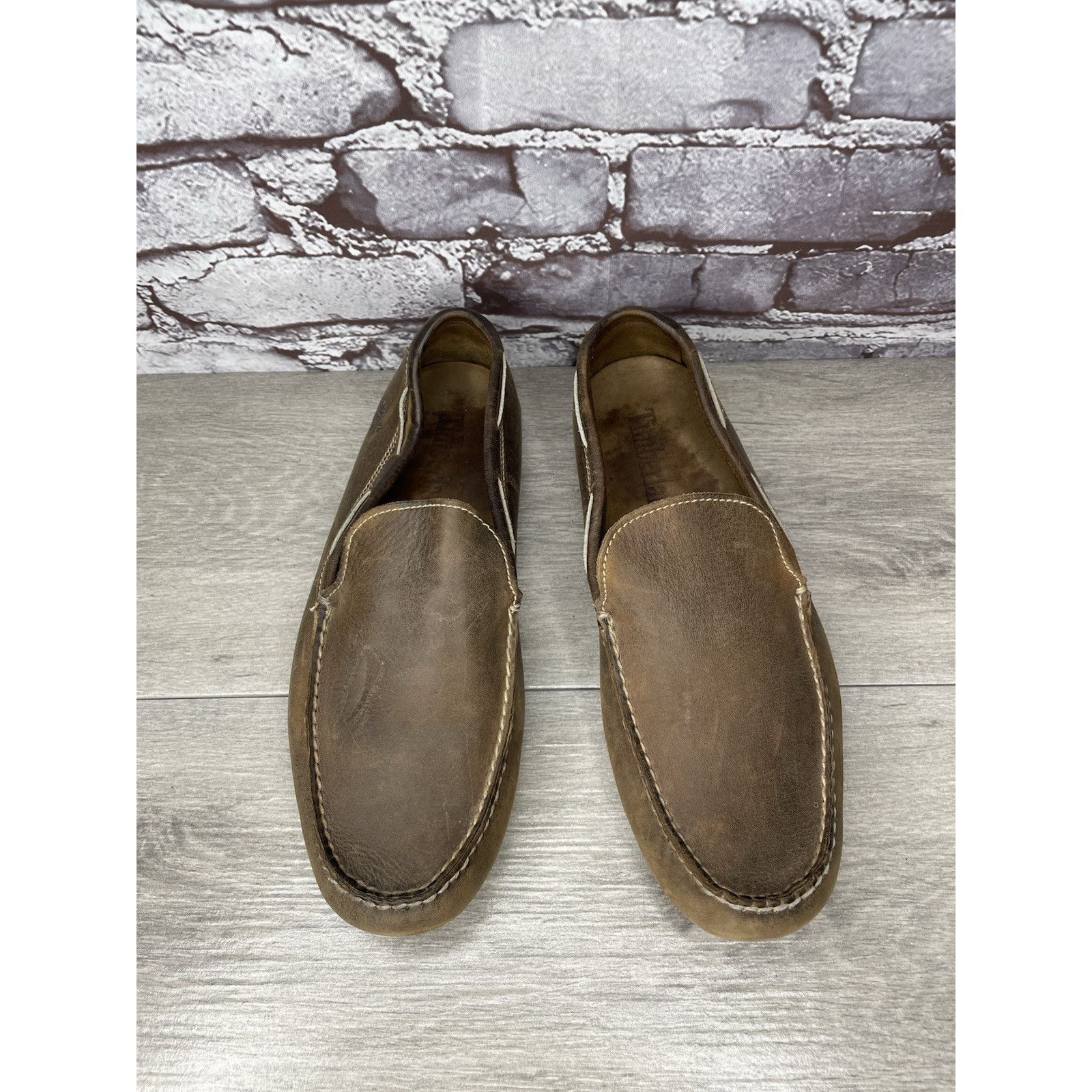 Timberland Timberland Brown Nubuck Leather Moc Slip On Loafers Driving Size US 8.5 / EU 41-42 - 17 Thumbnail