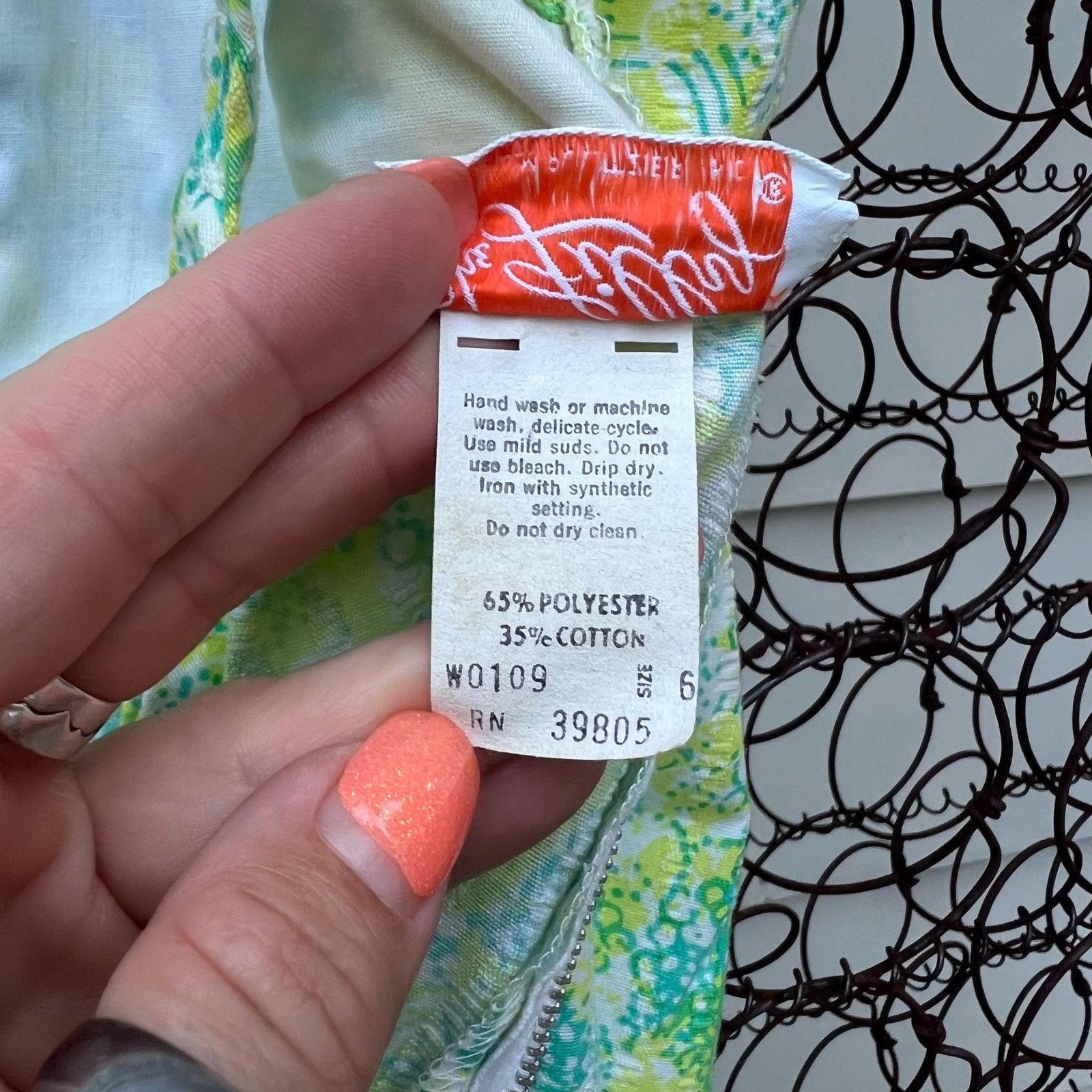 Lilly Pulitzer 60s Lilly Pulitzer Blue Green Daisy Butterfly Strap Sundress Size M / US 6-8 / IT 42-44 - 10 Thumbnail