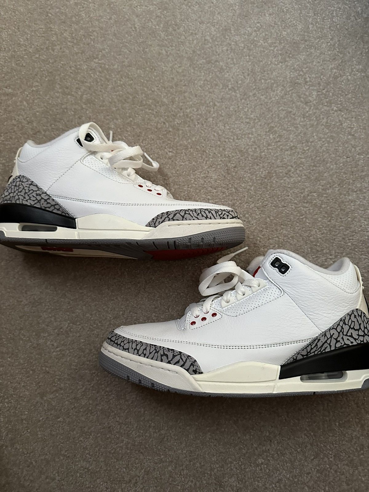 image of Jordan Brand 3 Retro White Cement Reimagined Men's Shoes (Size 9)