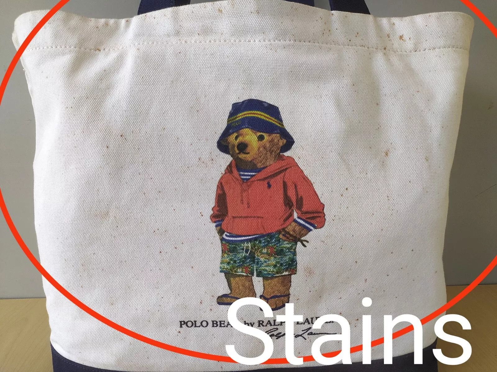 Polo Ralph Lauren Polo Ralph Lauren Polo Bear canvas tote bag IFD 8052 Size ONE SIZE - 3 Thumbnail