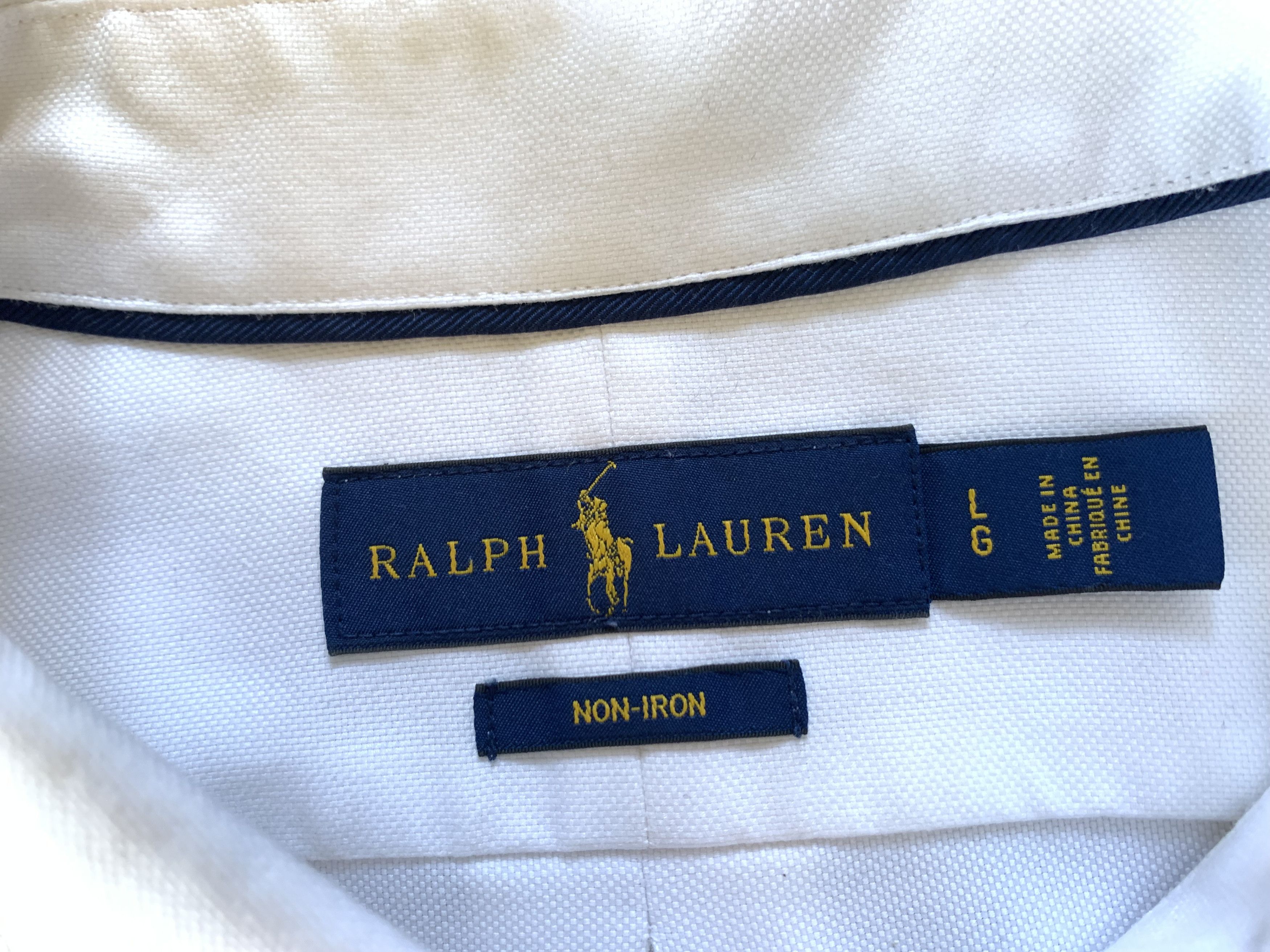 Polo Ralph Lauren Polo Ralph Lauren Non Iron White Cotton Shirt Button Up Size US L / EU 52-54 / 3 - 6 Thumbnail